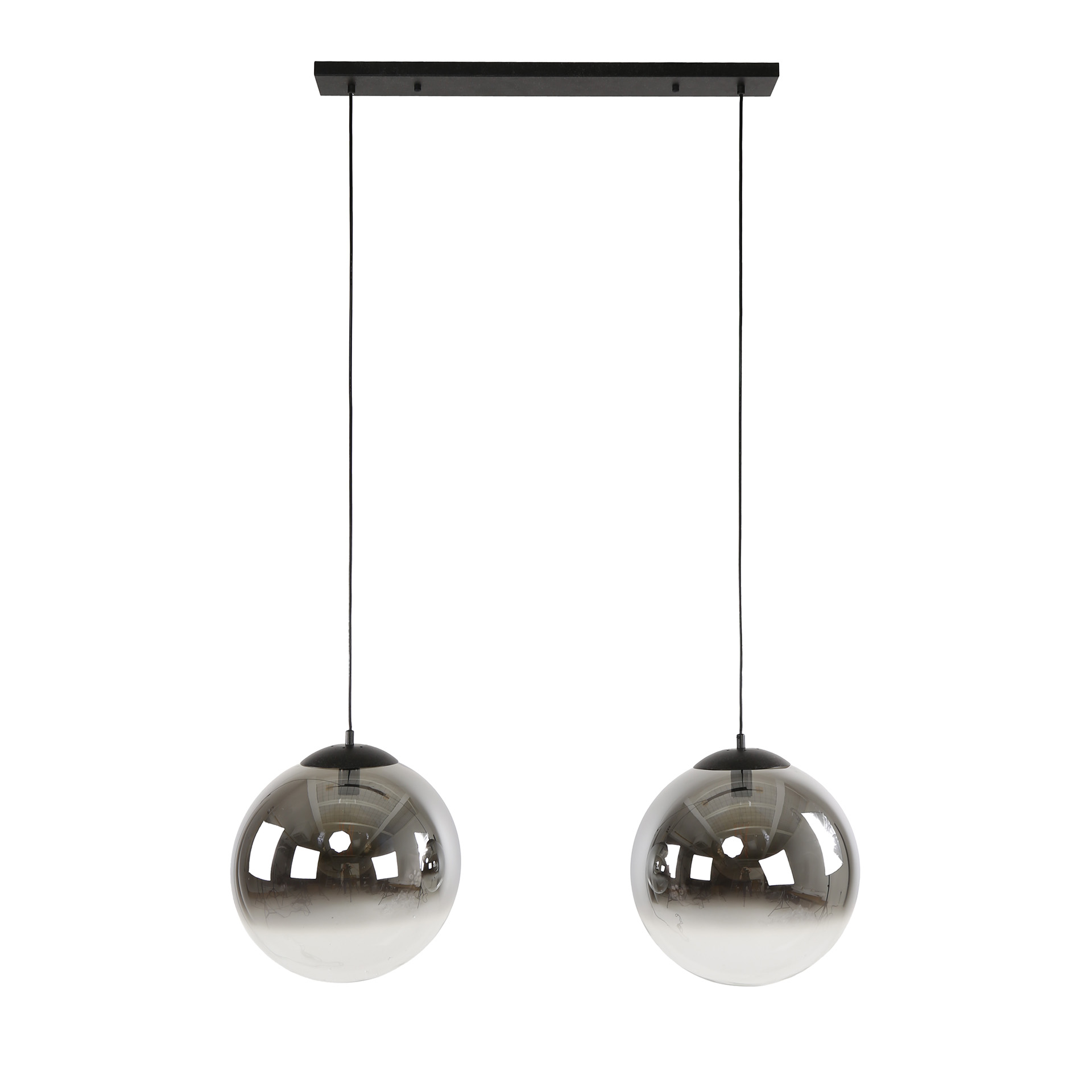 Pendelleuchte Bubble Shaded XL 2-flammig in Artic Schwarz - Emmo Design
