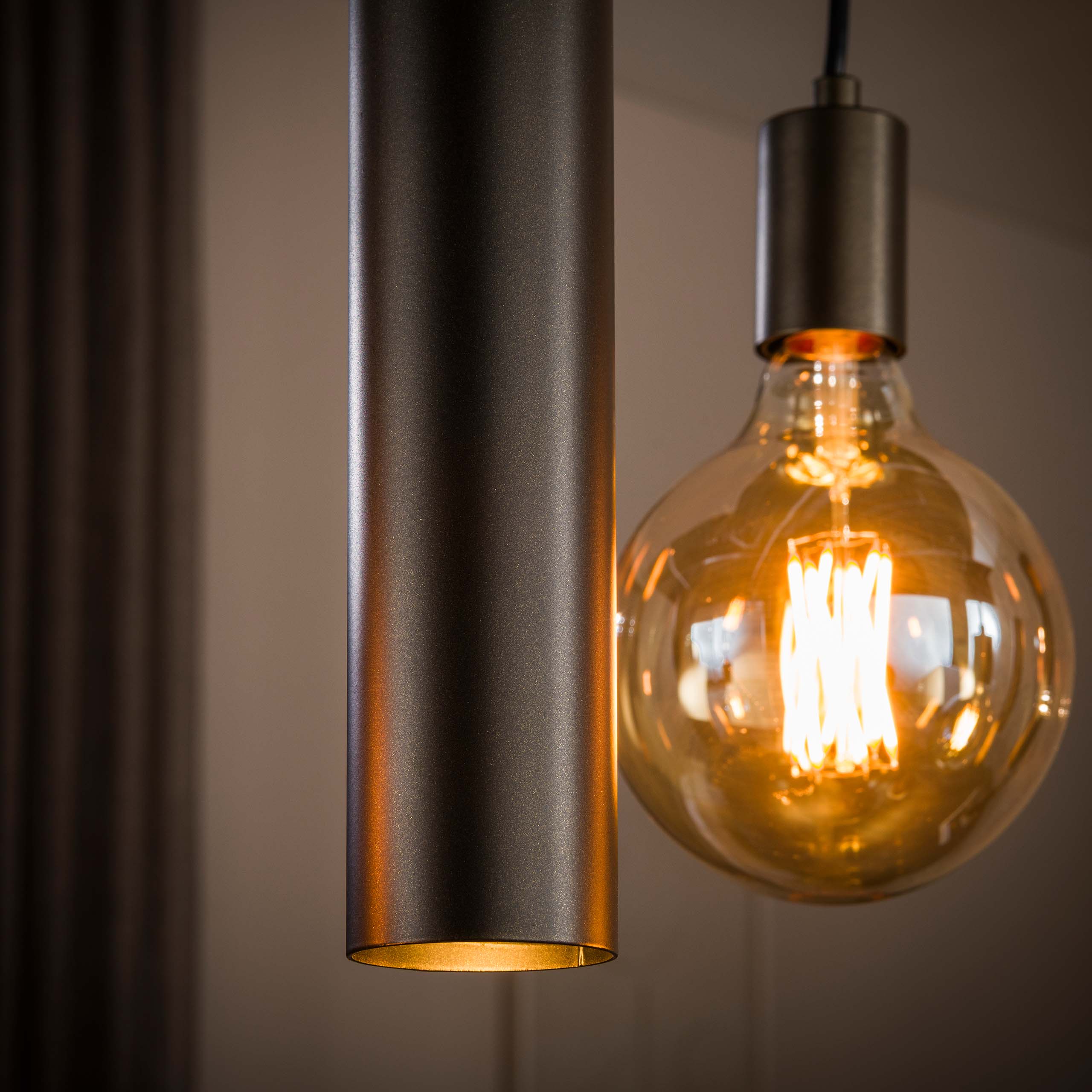 Hanglamp Senso 4+3-lichts / Sienna bruin - Zijlstra