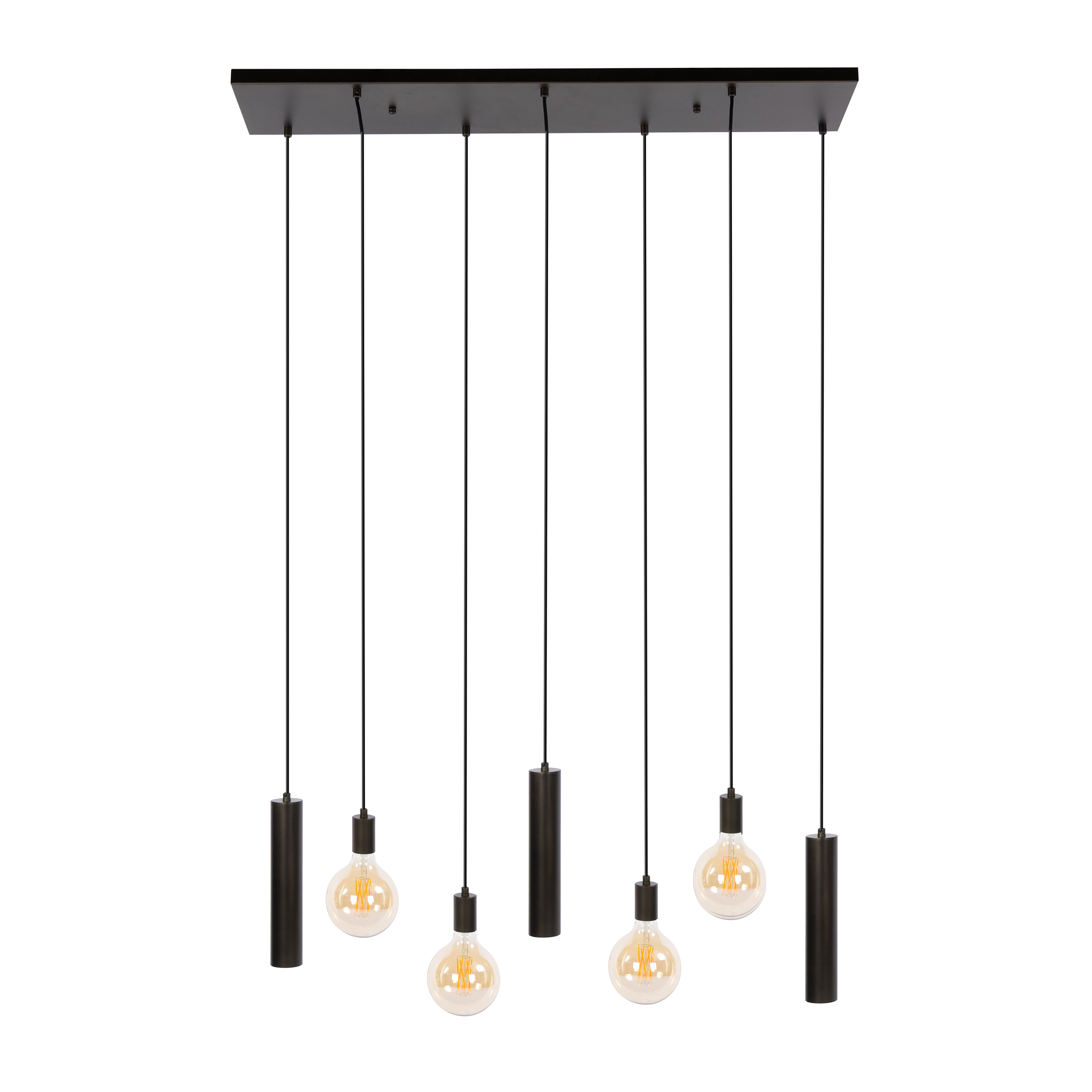Hanglamp Senso 4+3-lichts / Sienna bruin - Zijlstra