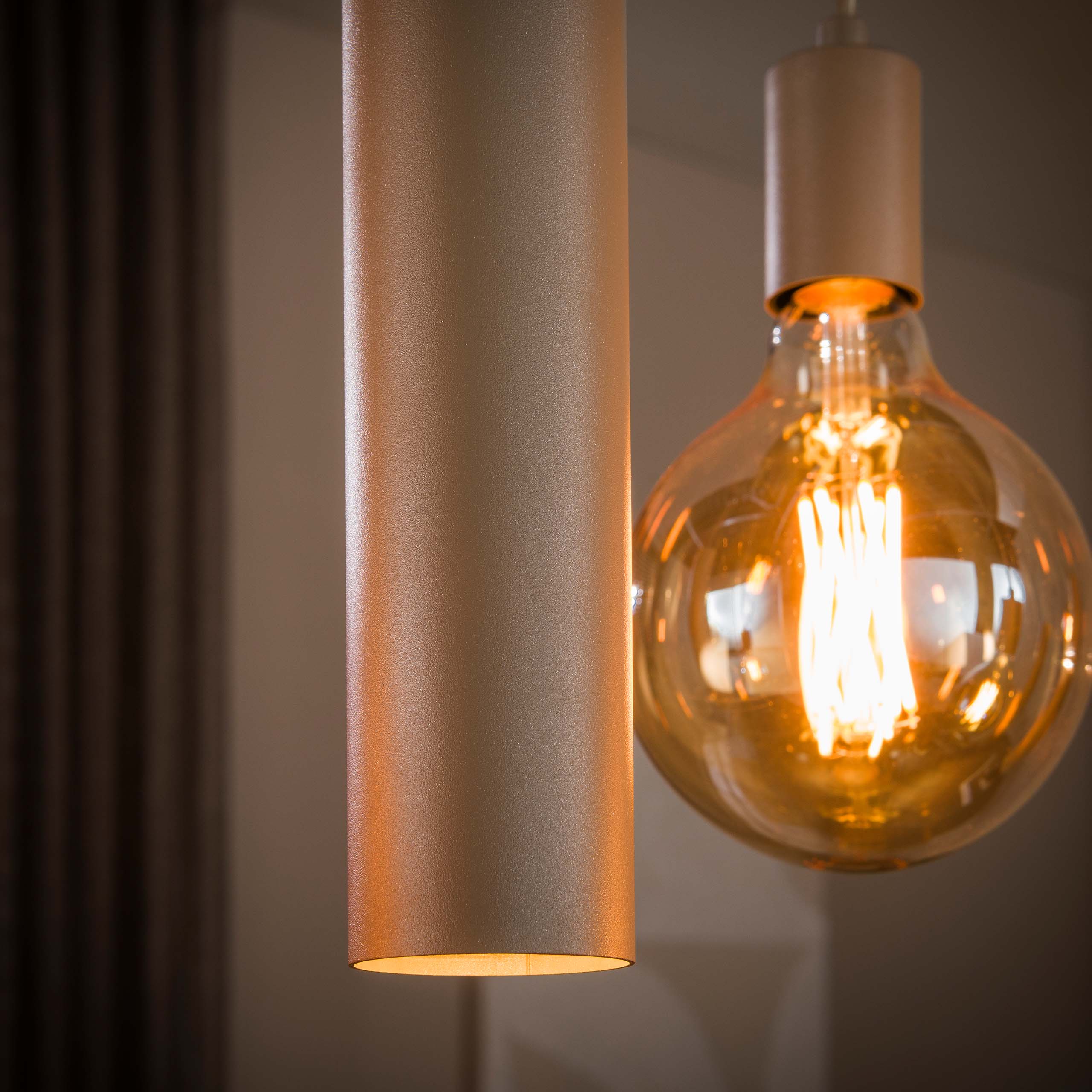 Pendelleuchte Senso 5+4-flammig in Beige - Emmo Design