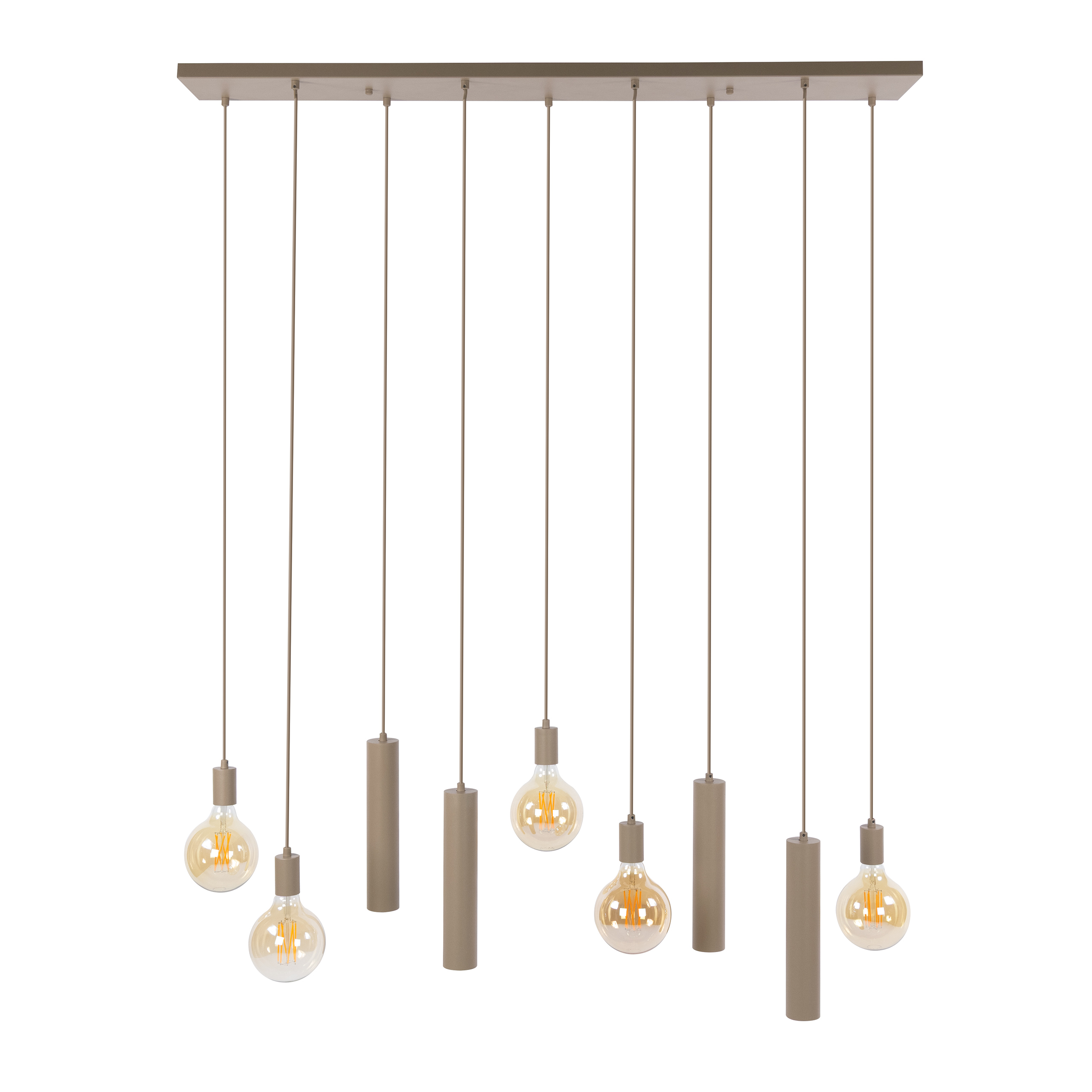 Hanglamp Senso 5+4-lichts / Beige - Zijlstra