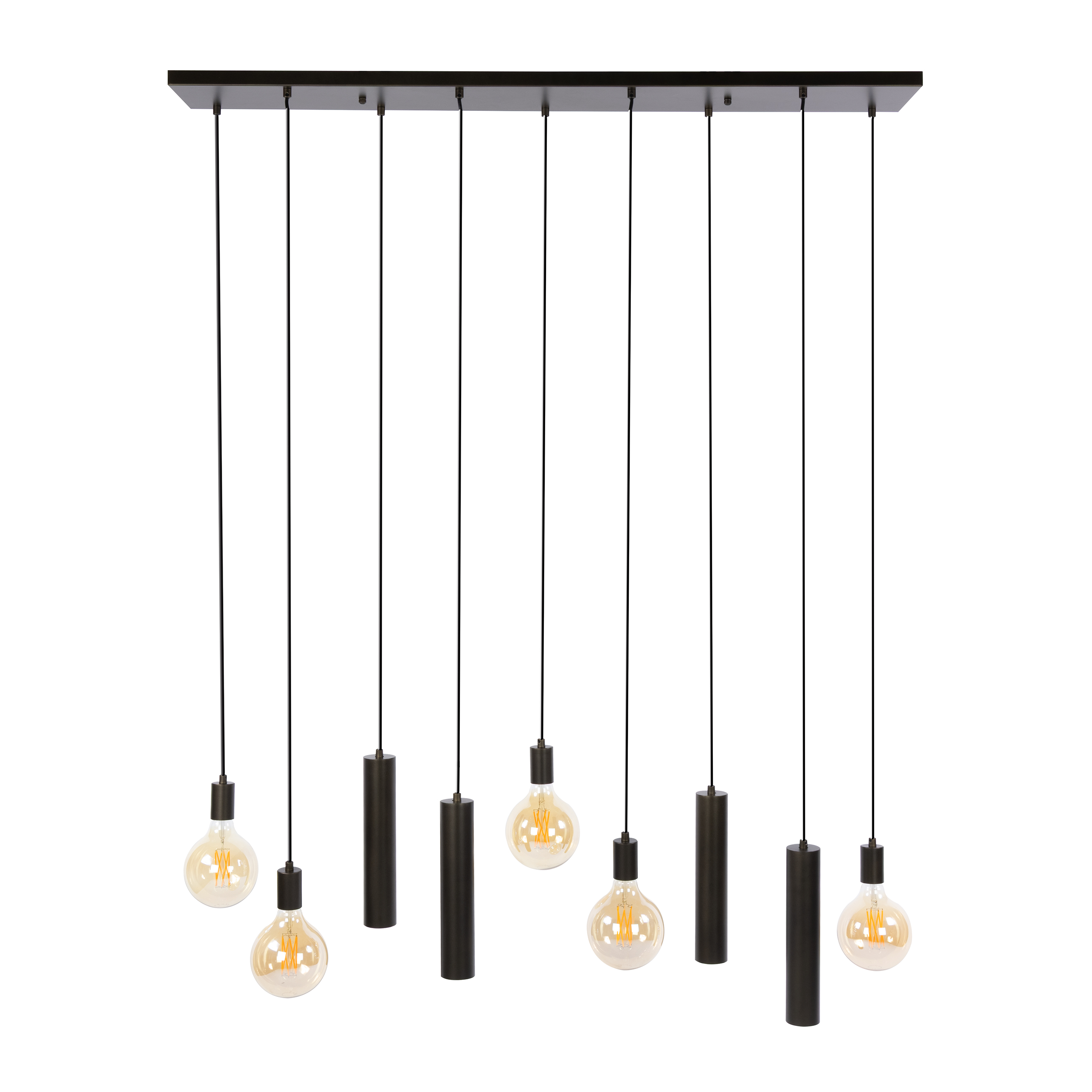 Pendelleuchte Senso 5+4-flammig in Sienna Braun - Emmo Design
