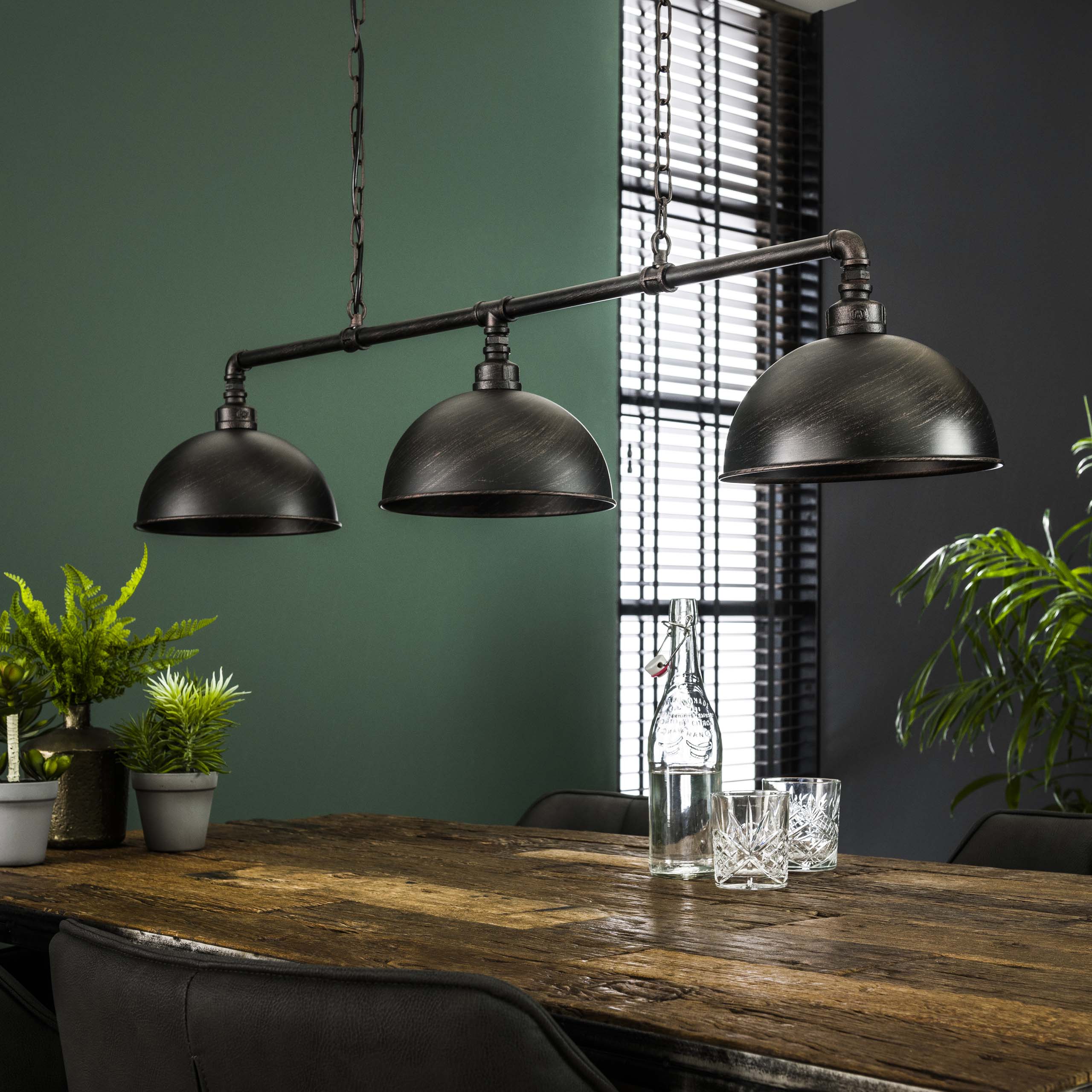 Hanglamp Industrial Tube 3-lichts / Zwart - Zijlstra