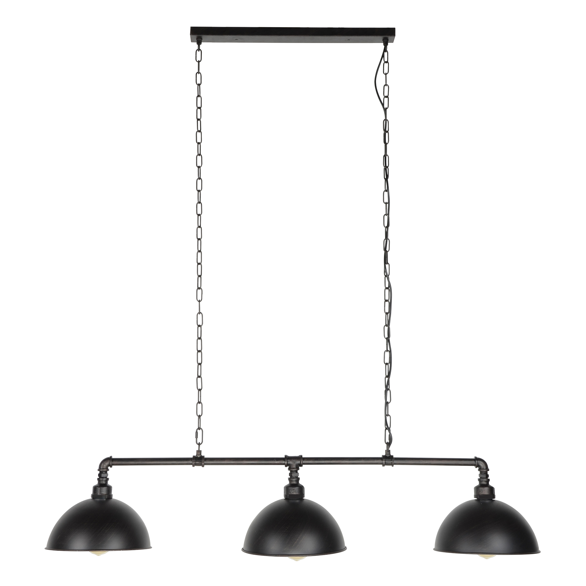 Hanglamp Industrial Tube 3-lichts / Zwart - Zijlstra