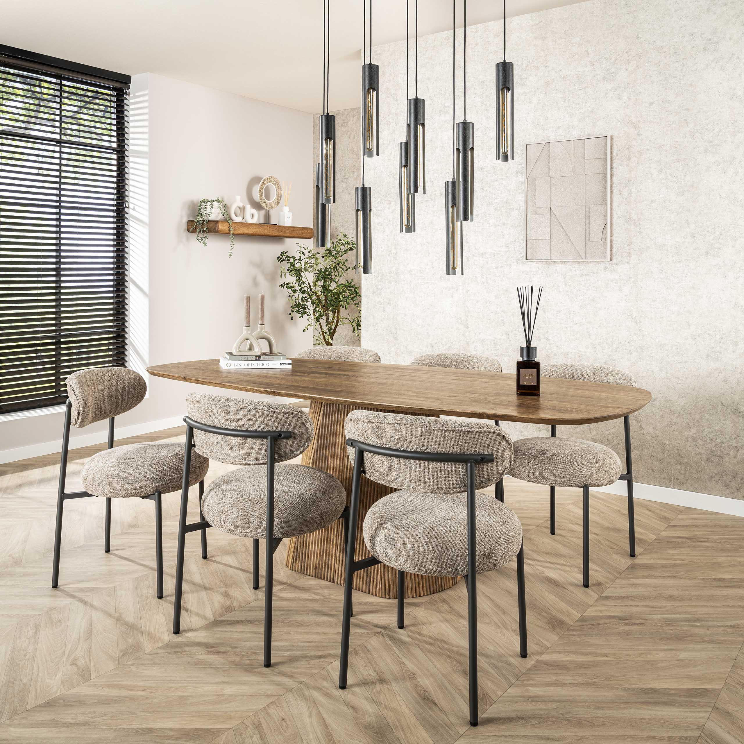 Hanglamp Tube 5+4-lichts / Artic zwart - Zijlstra