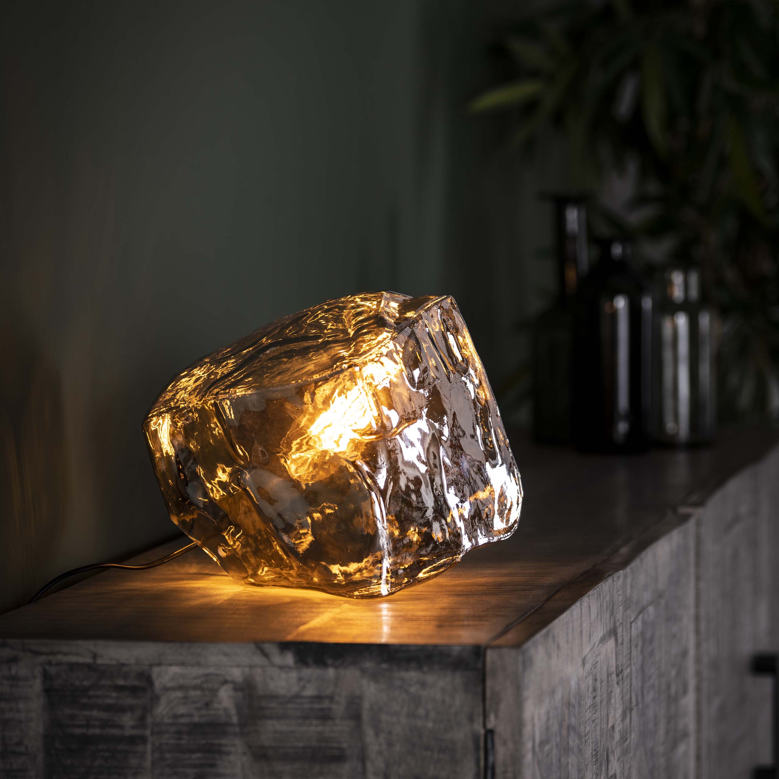 Table lamp Rock 1-light / Chrome glass (Chroom glas) - Zijlstra