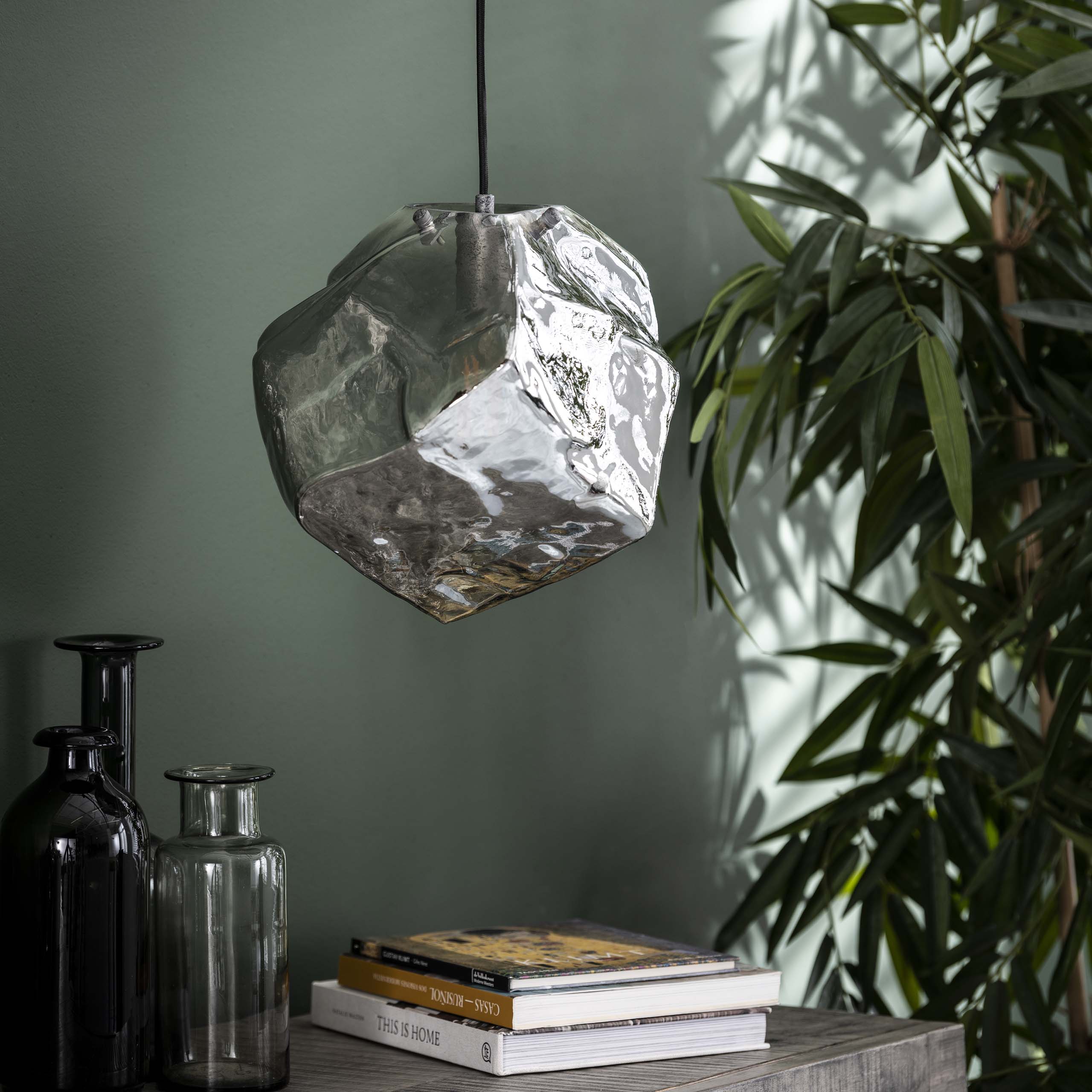 Pendelleuchte Rock 1-flammig in Chromglas (Chroom Glas) - Emmo Design