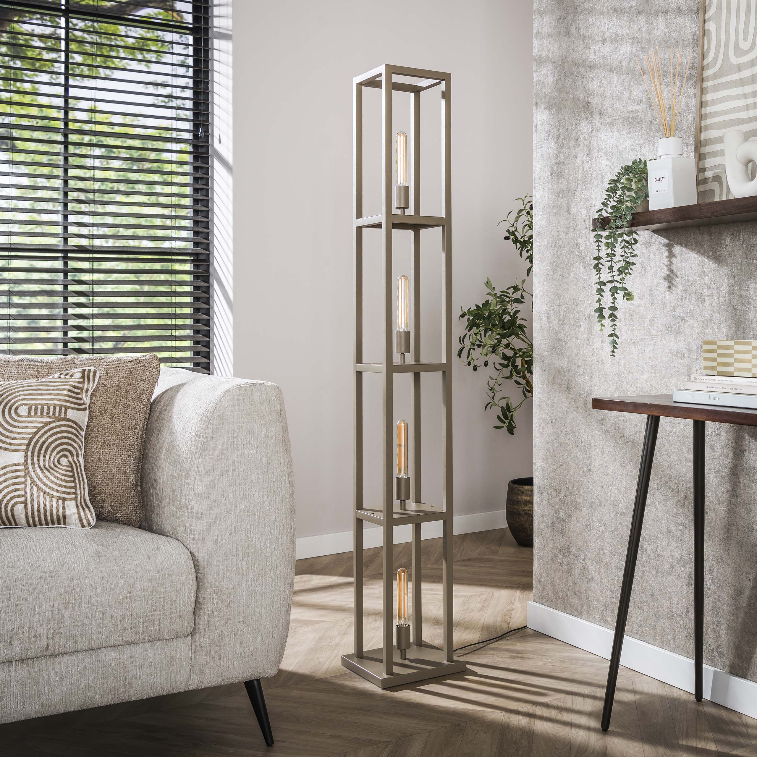 Vloerlamp Quadra 4-lichts / Beige - Zijlstra