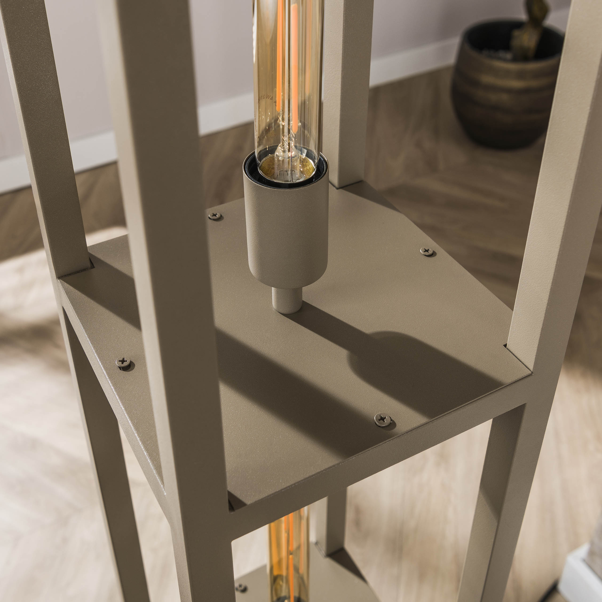 Vloerlamp Quadra 4-lichts / Beige - Zijlstra