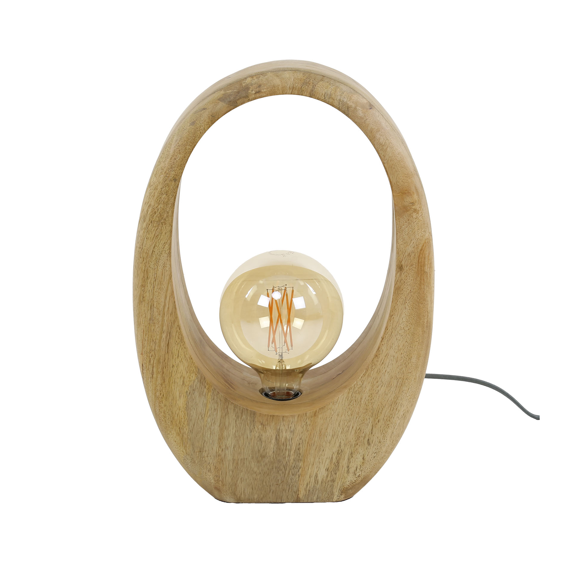 Tischleuchte Arch Wood L 1-flammig aus massivem Mangoholz (Massiv Mango) - Emmo Design
