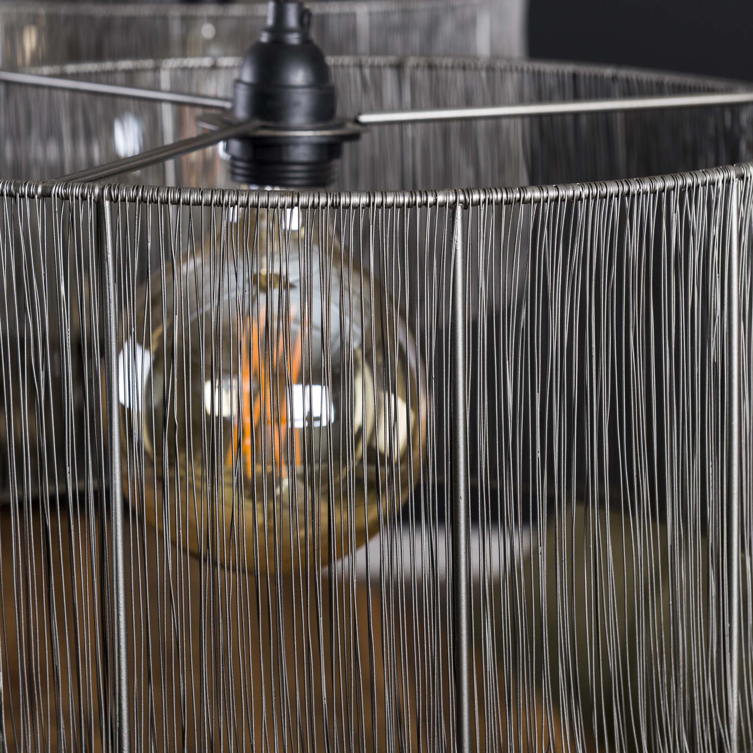 Pendelleuchte Stringshade 2-flammig in Schwarznickel (Schwarz nikkel) - Emmo Design