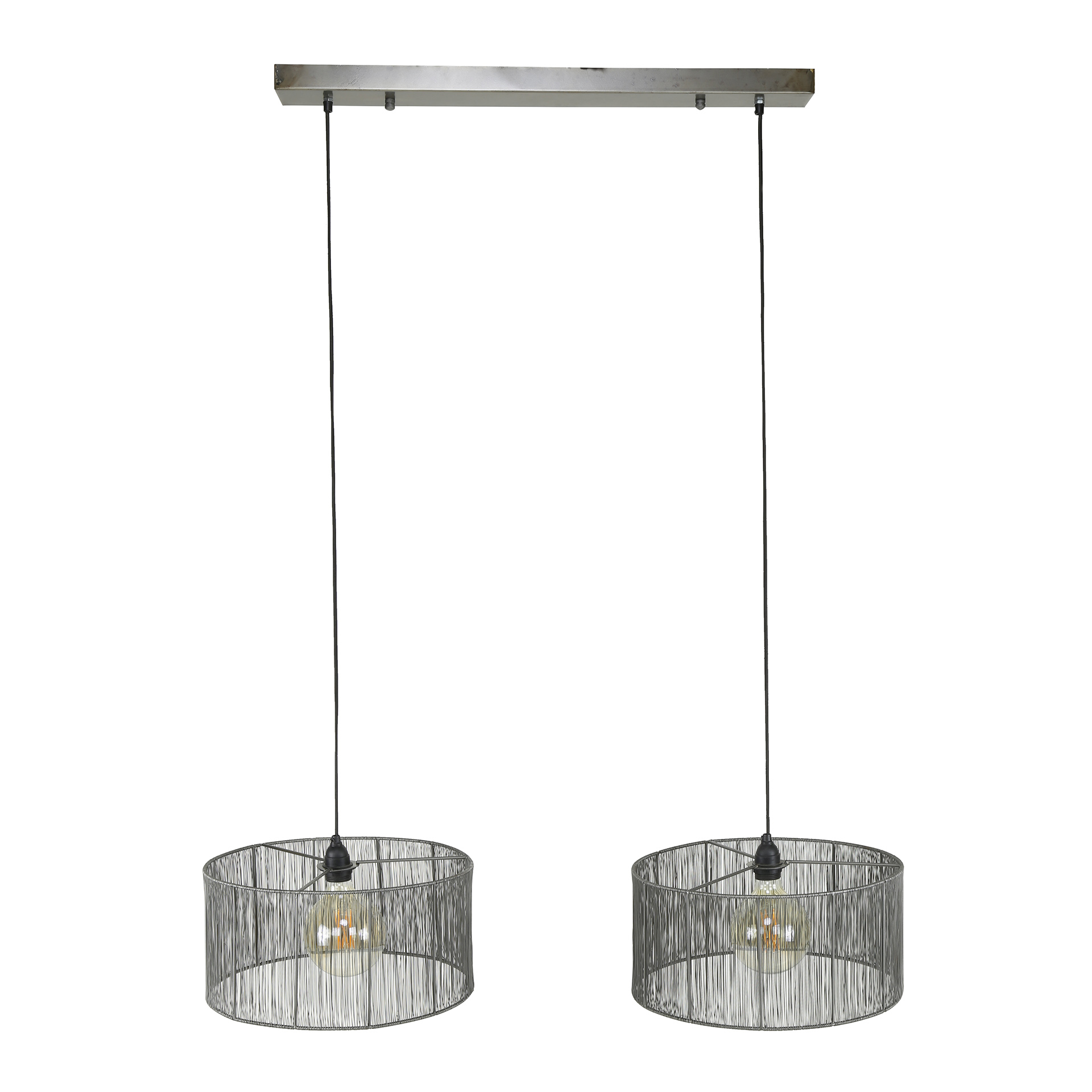 Pendelleuchte Stringshade 2-flammig in Schwarznickel (Schwarz nikkel) - Emmo Design