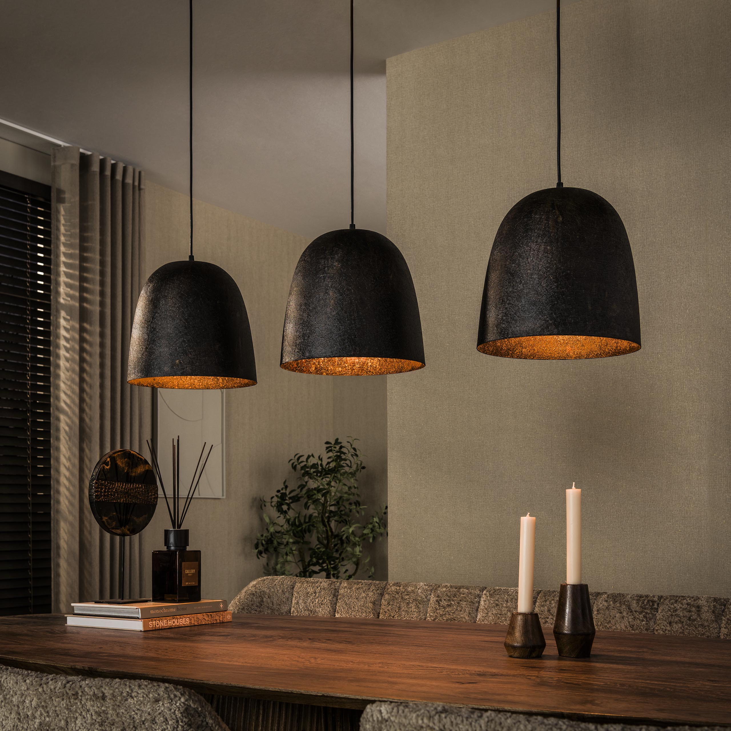 Hanglamp Nova 3-lichts / Smoked brown - Zijlstra