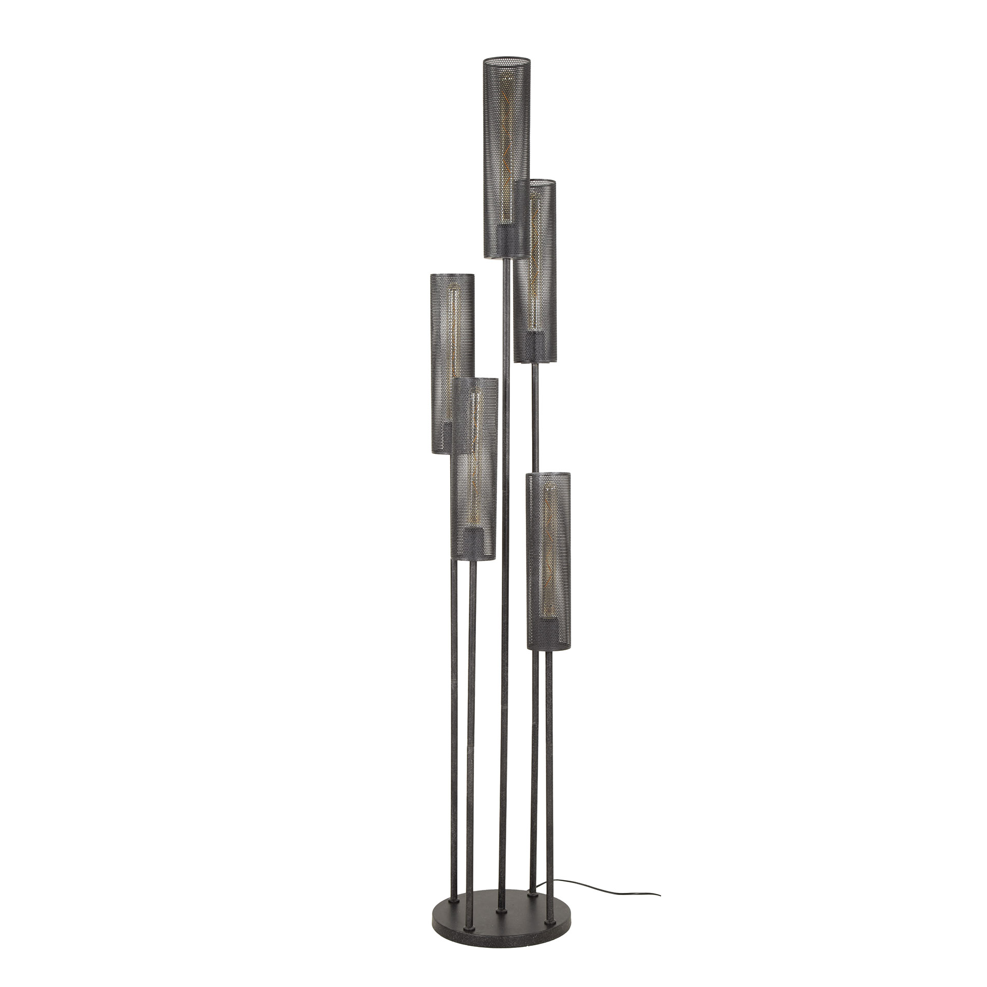 Floor Lamp Tube Mesh tiered 5-light / Artic black - Zijlstra