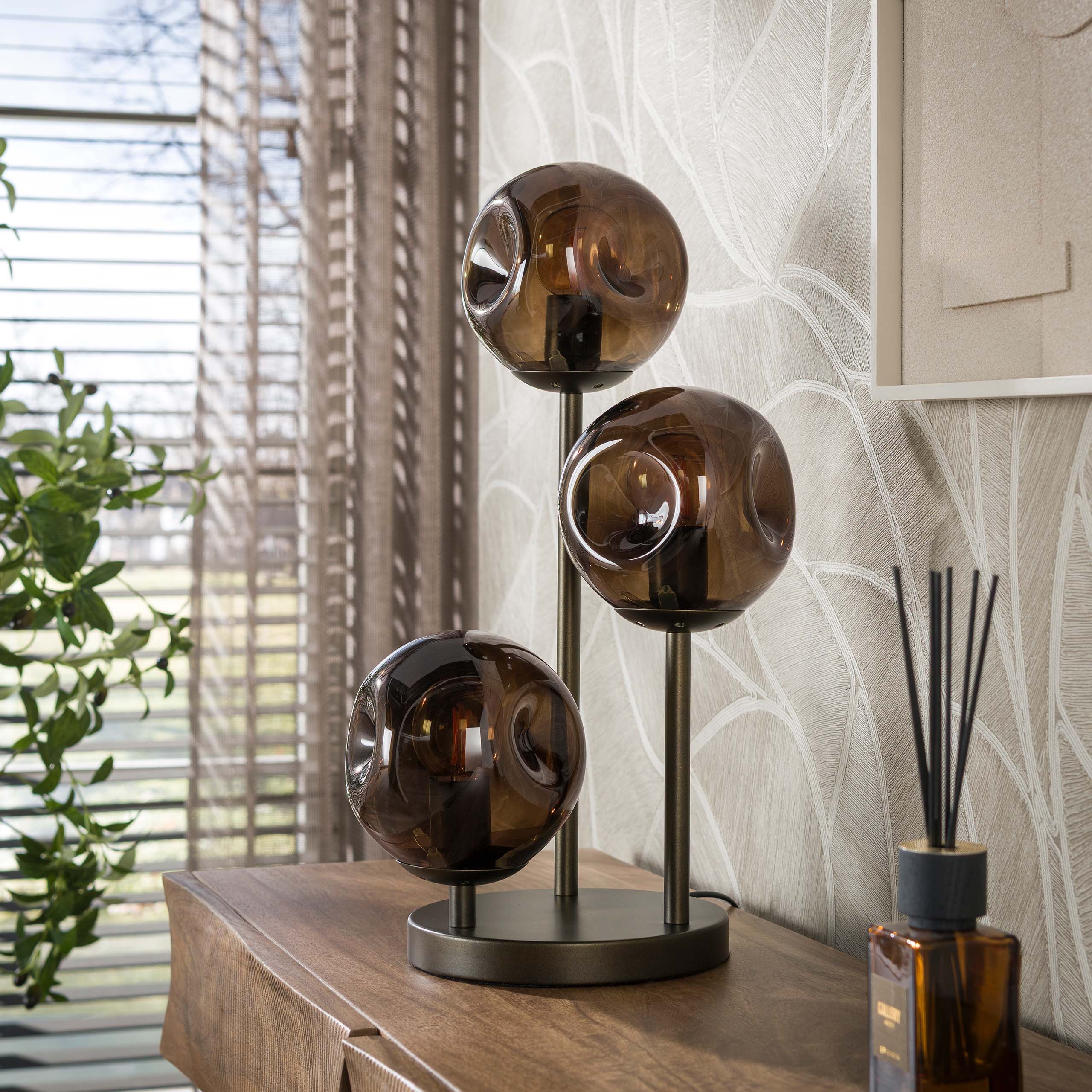 Tischleuchte Stellar 3-flammig in Sienna Braun - Emmo Design