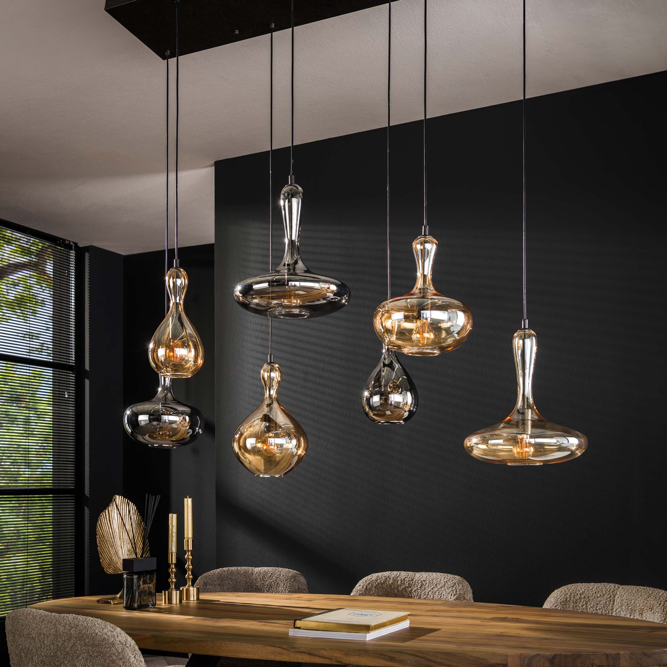 Hanglamp Karaf 4+3-lichts / Artic zwart - Zijlstra