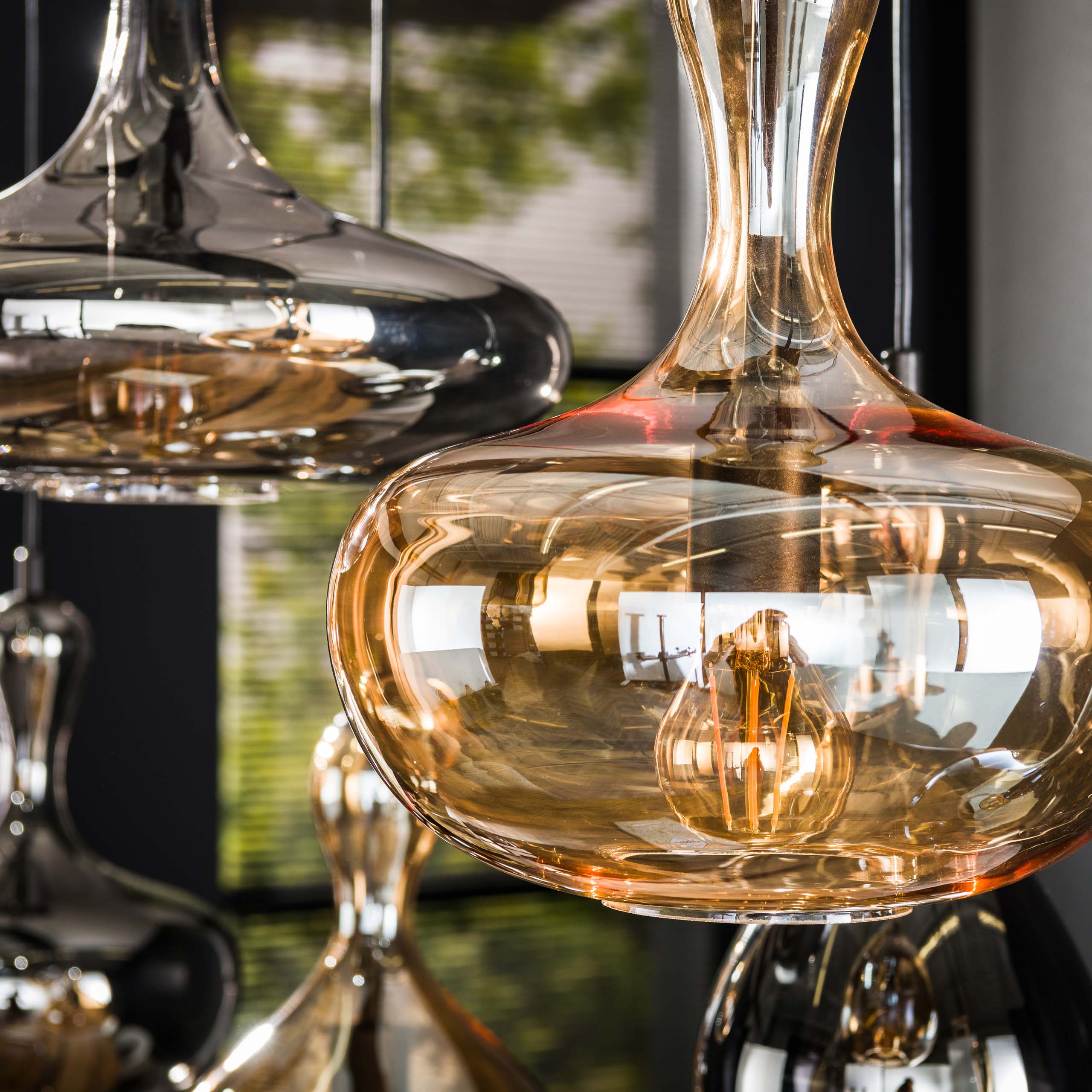 Hanglamp Karaf 4+3-lichts / Artic zwart - Zijlstra