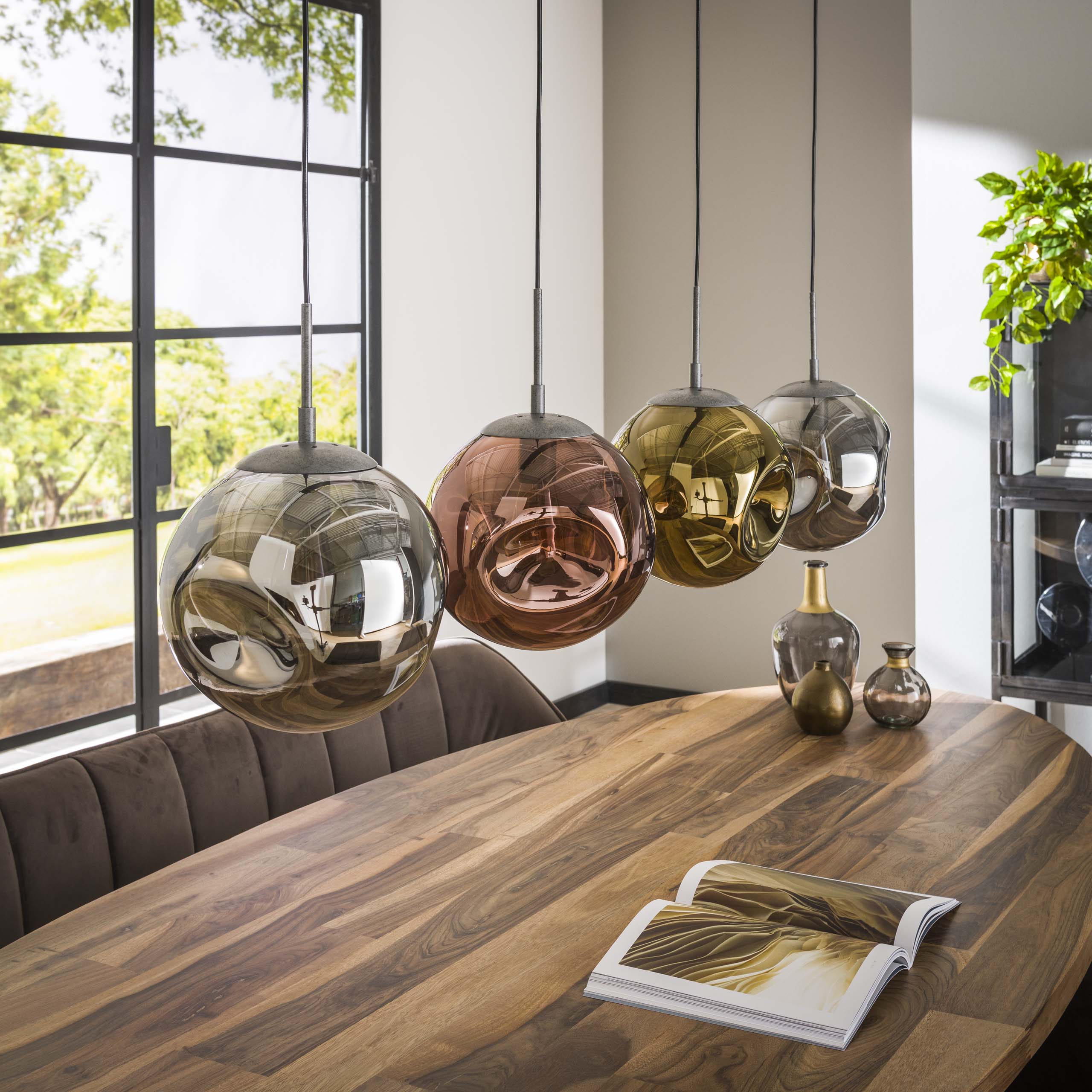 Hanglamp Stellar 4-lichts / Oud zilver - Zijlstra