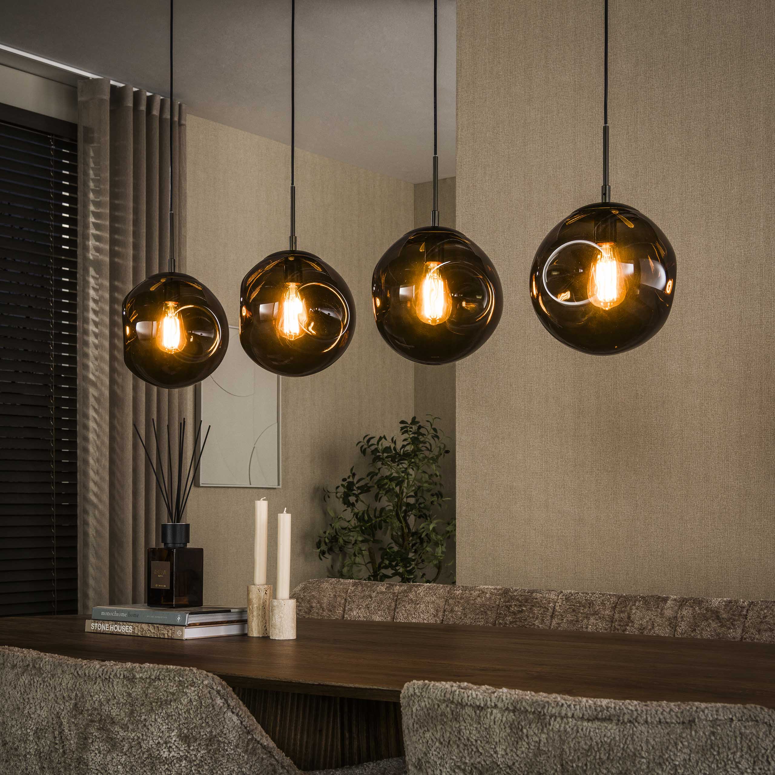 Hanglamp Stellar 4-lichts / Sienna bruin - Zijlstra