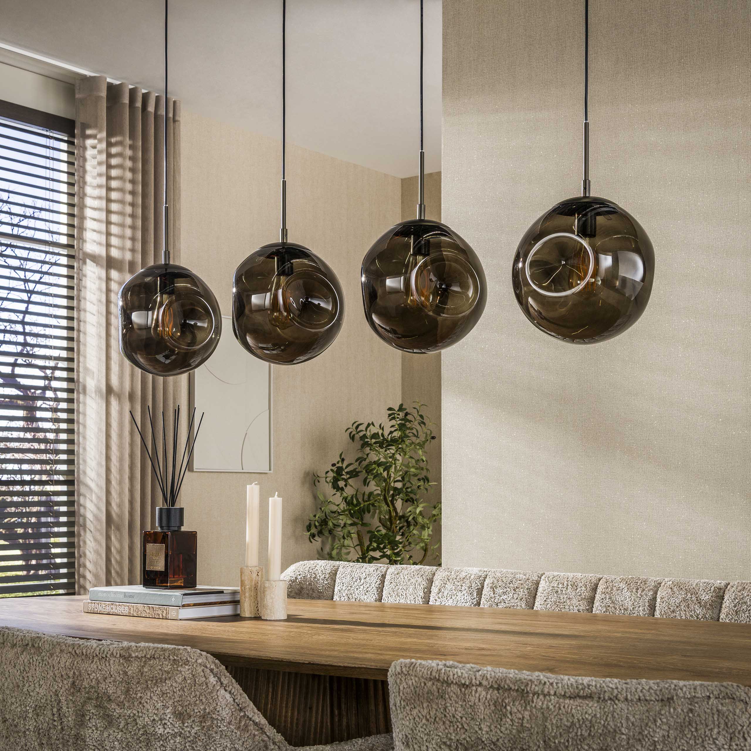 Pendelleuchte Stellar 4-flammig in Sienna Braun - Emmo Design