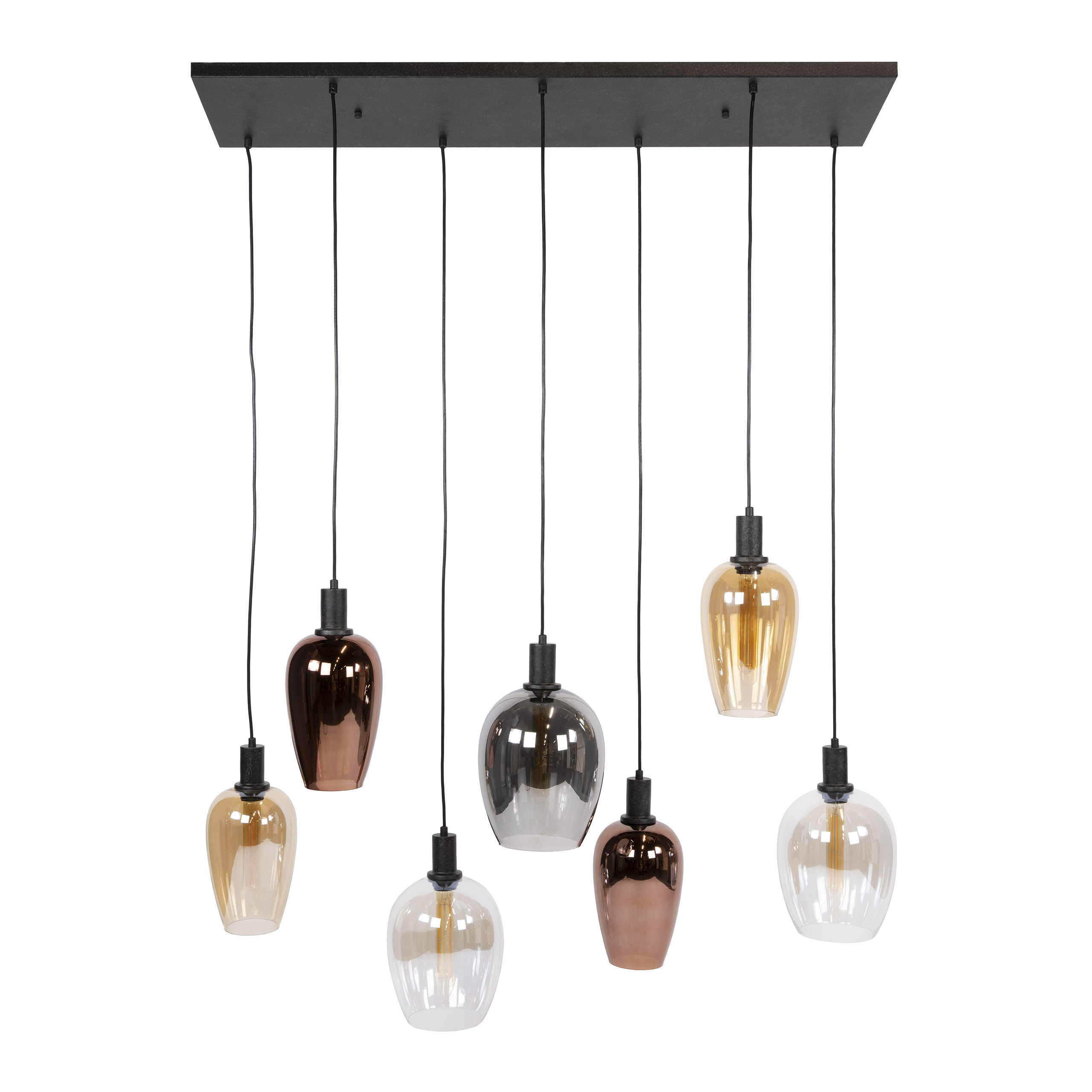 Hanglamp Amfora 7-lichts / Artic zwart - Zijlstra
