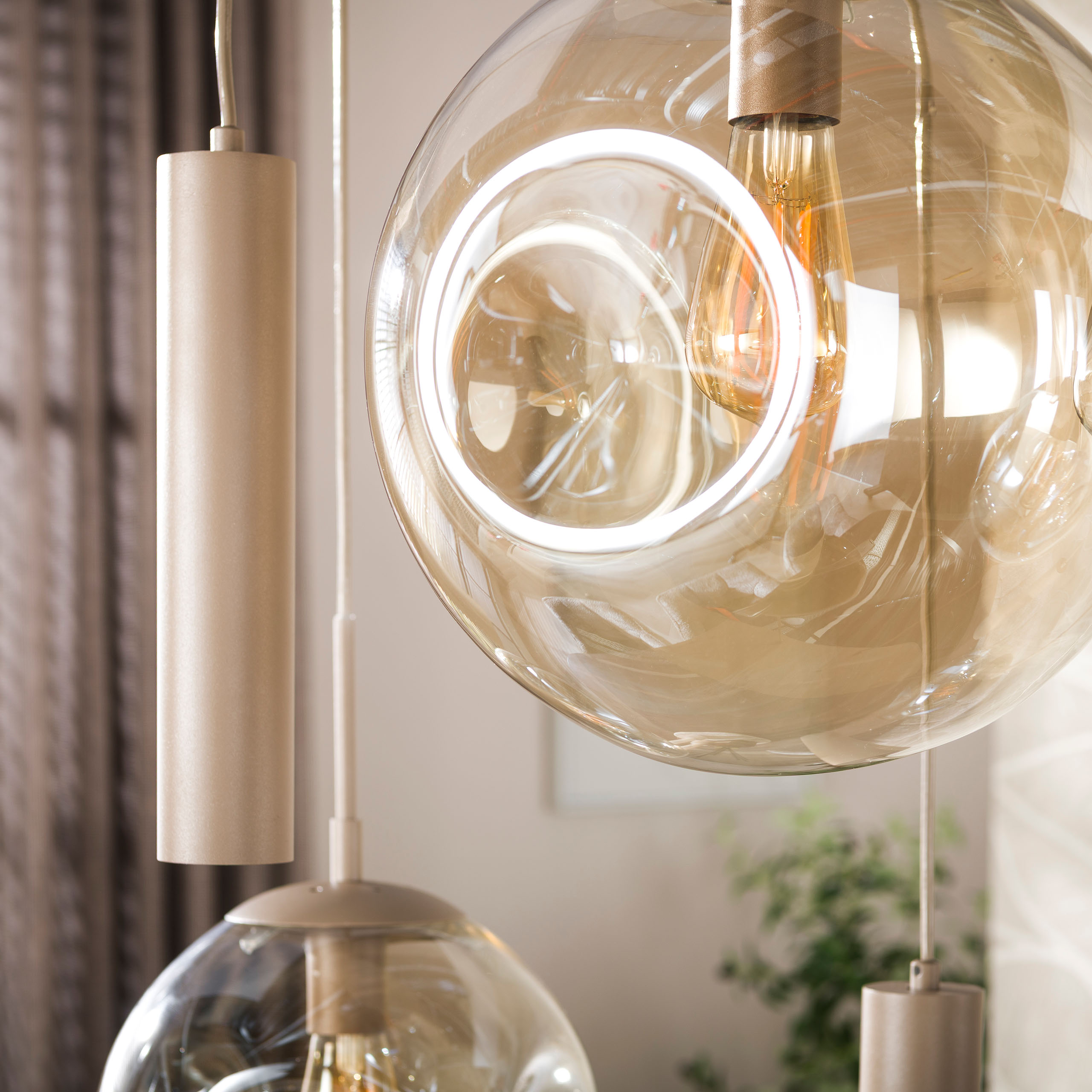 Pendelleuchte Stellar pendel 5+4-flammig in Beige - Emmo Design