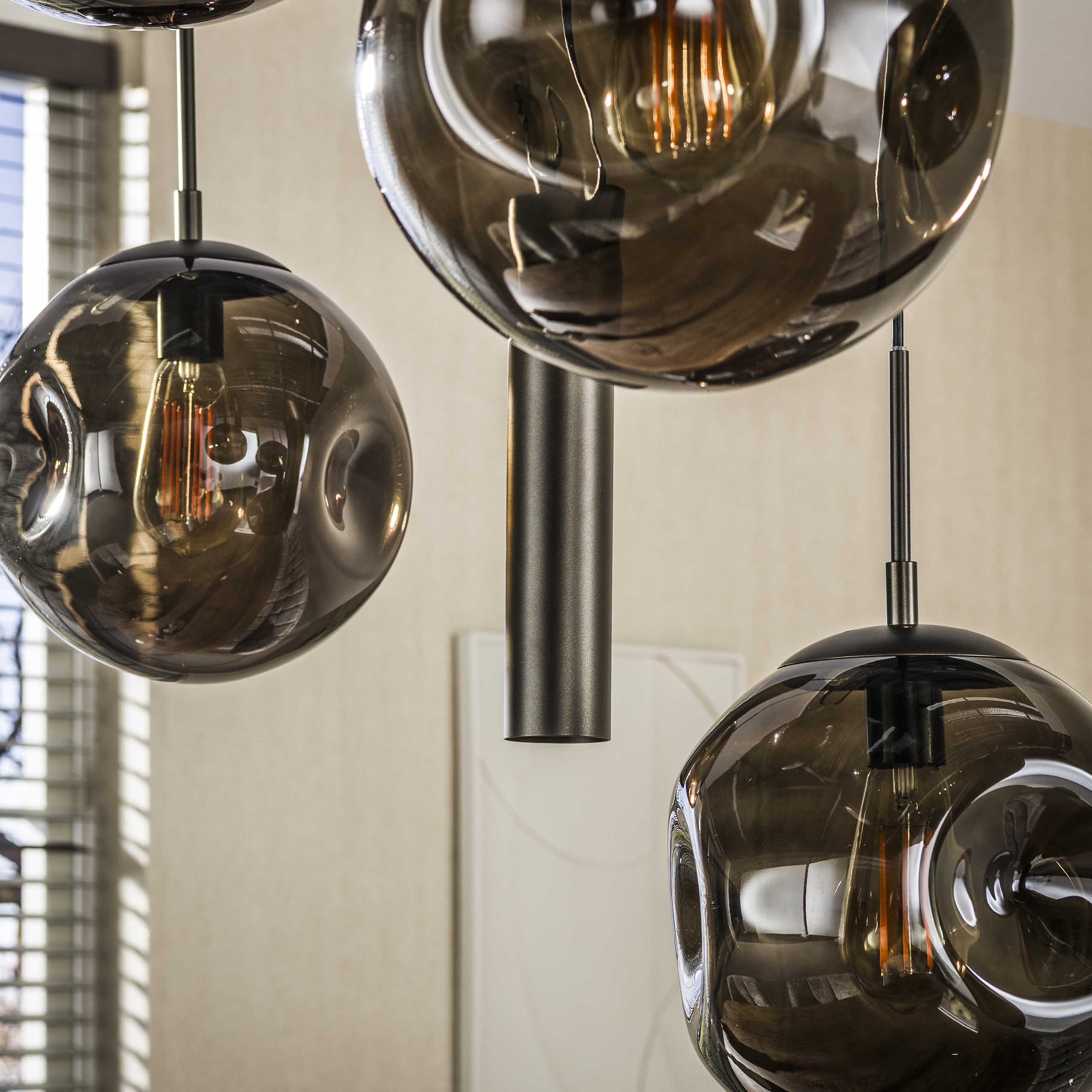 Hanglamp Stellar pendel 5+4-lichts / Sienna bruin - Zijlstra