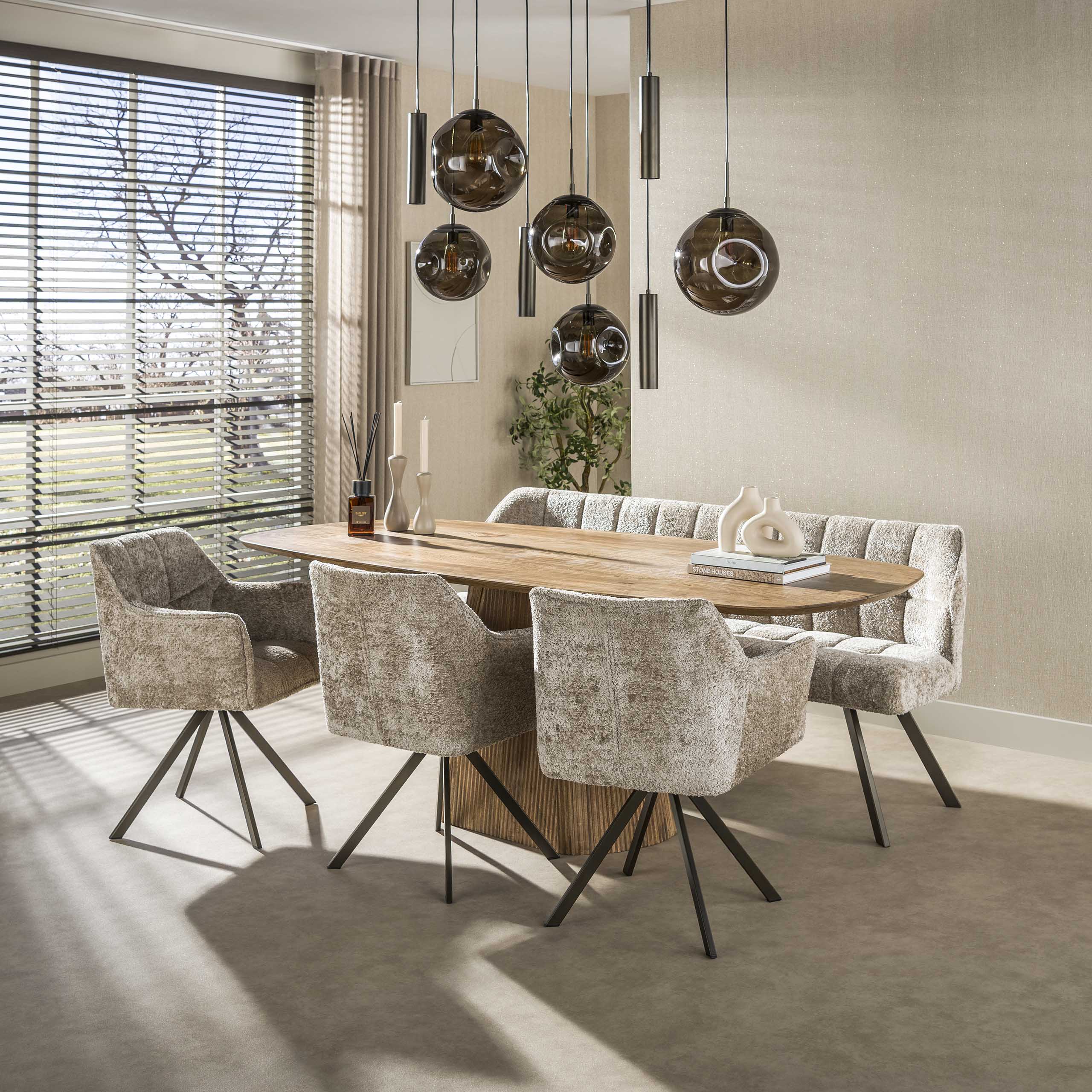 Hanglamp Stellar pendel 5+4-lichts / Sienna bruin - Zijlstra