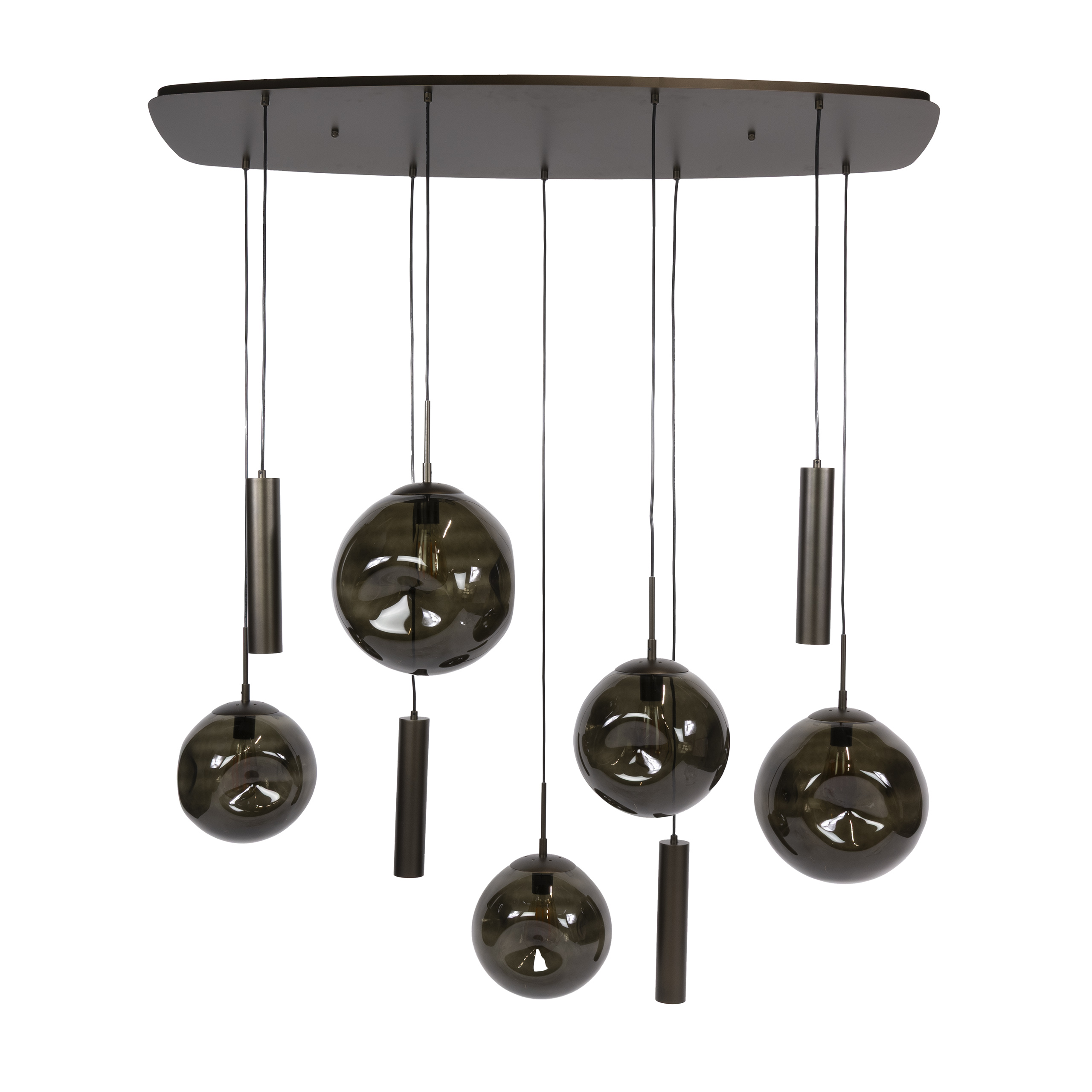 Hanglamp Stellar pendel 5+4-lichts / Sienna bruin - Zijlstra