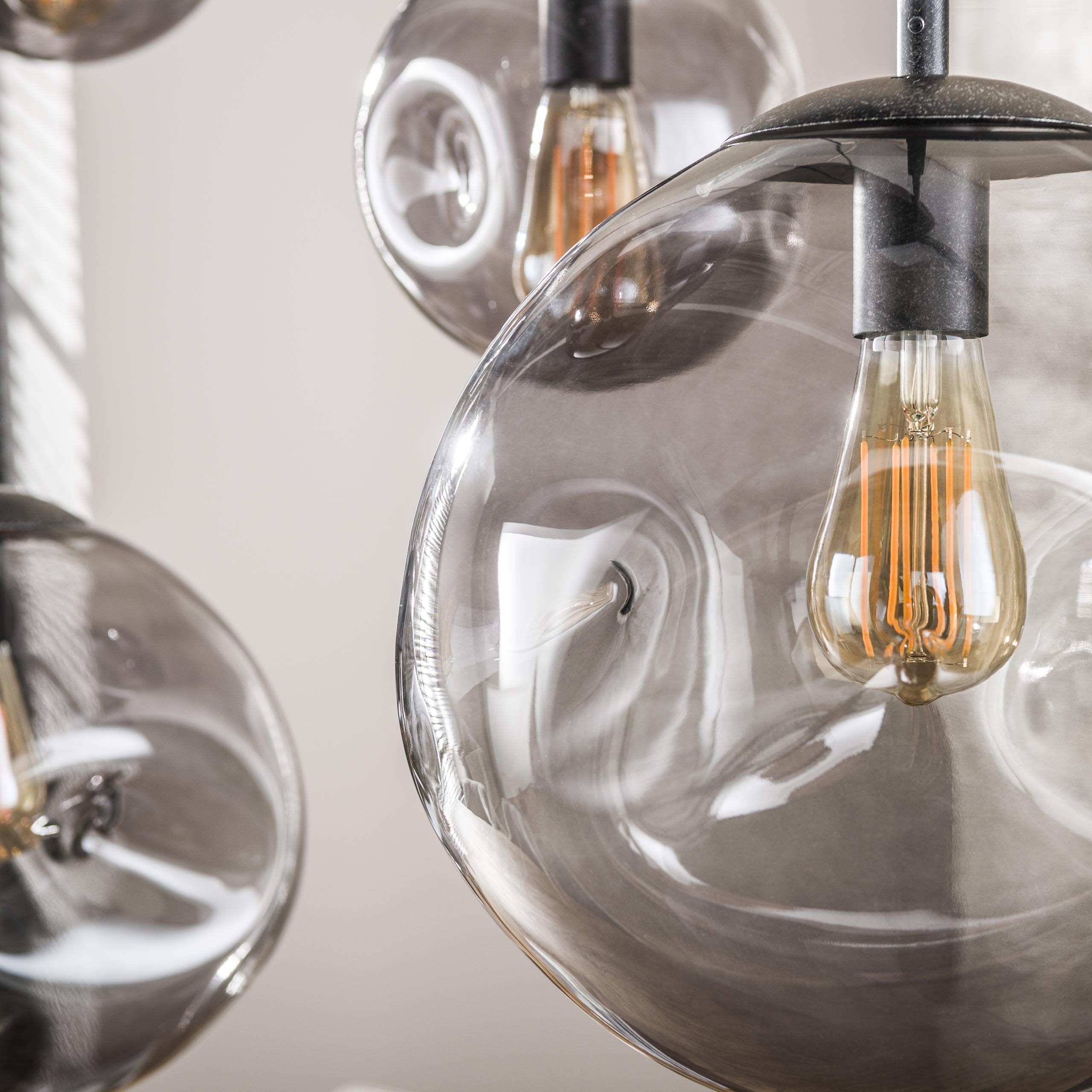 Hanglamp Stellar Black 6-lichts / Artic zwart - Zijlstra