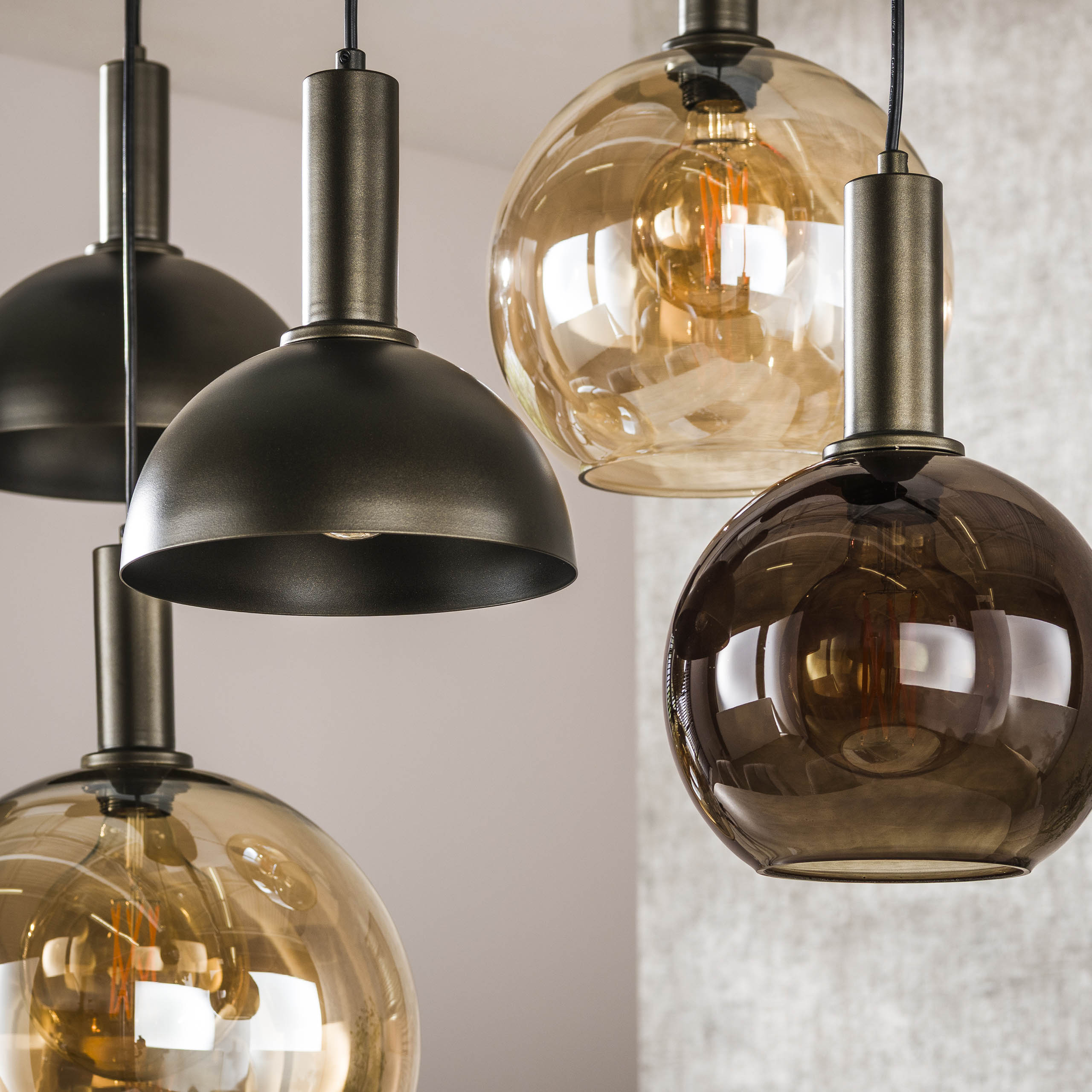 Hanglamp Cluster 4+3-lichts / Sienna bruin - Zijlstra
