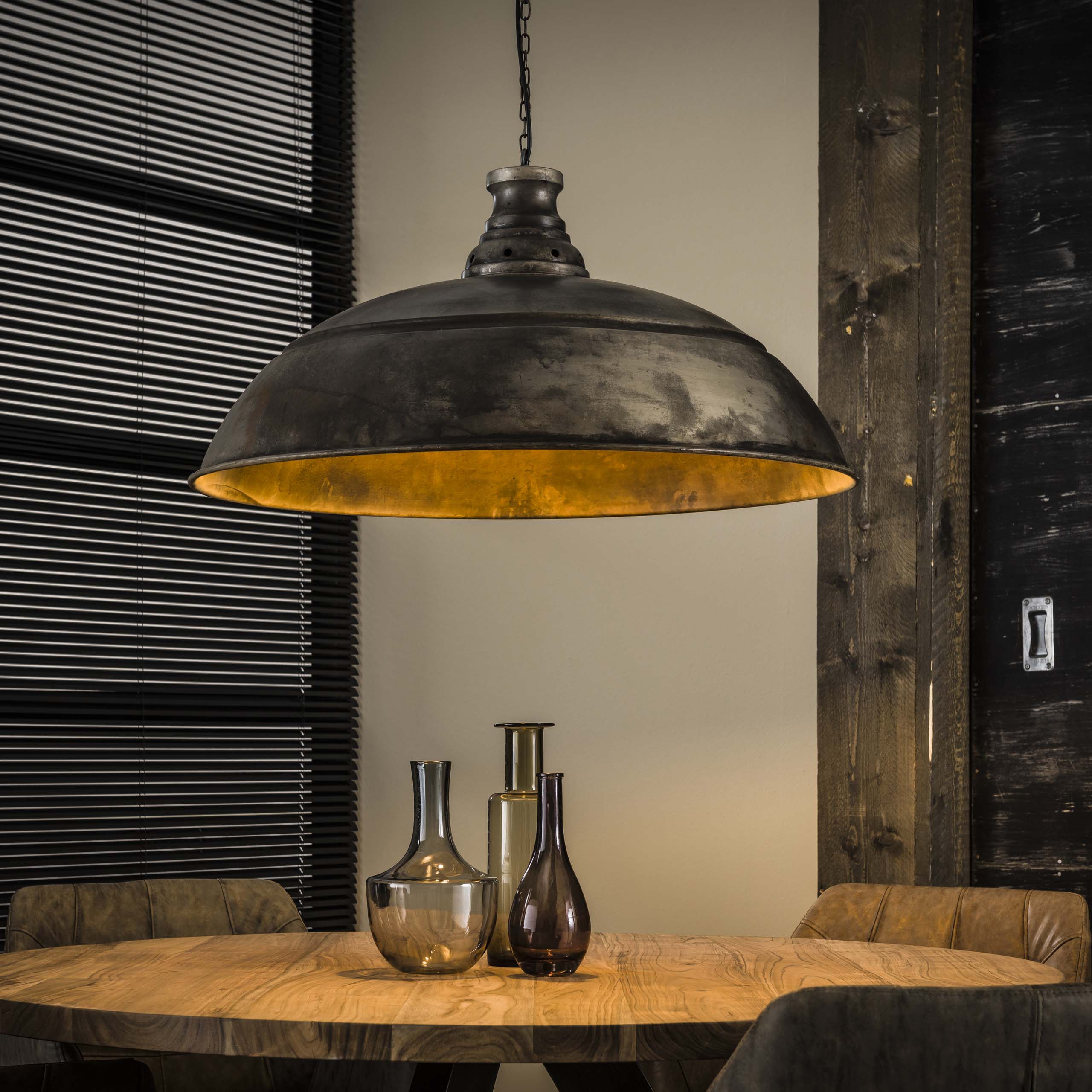 Hanglamp Industry 1-lichts Ø80cm / Oud zilver - Zijlstra
