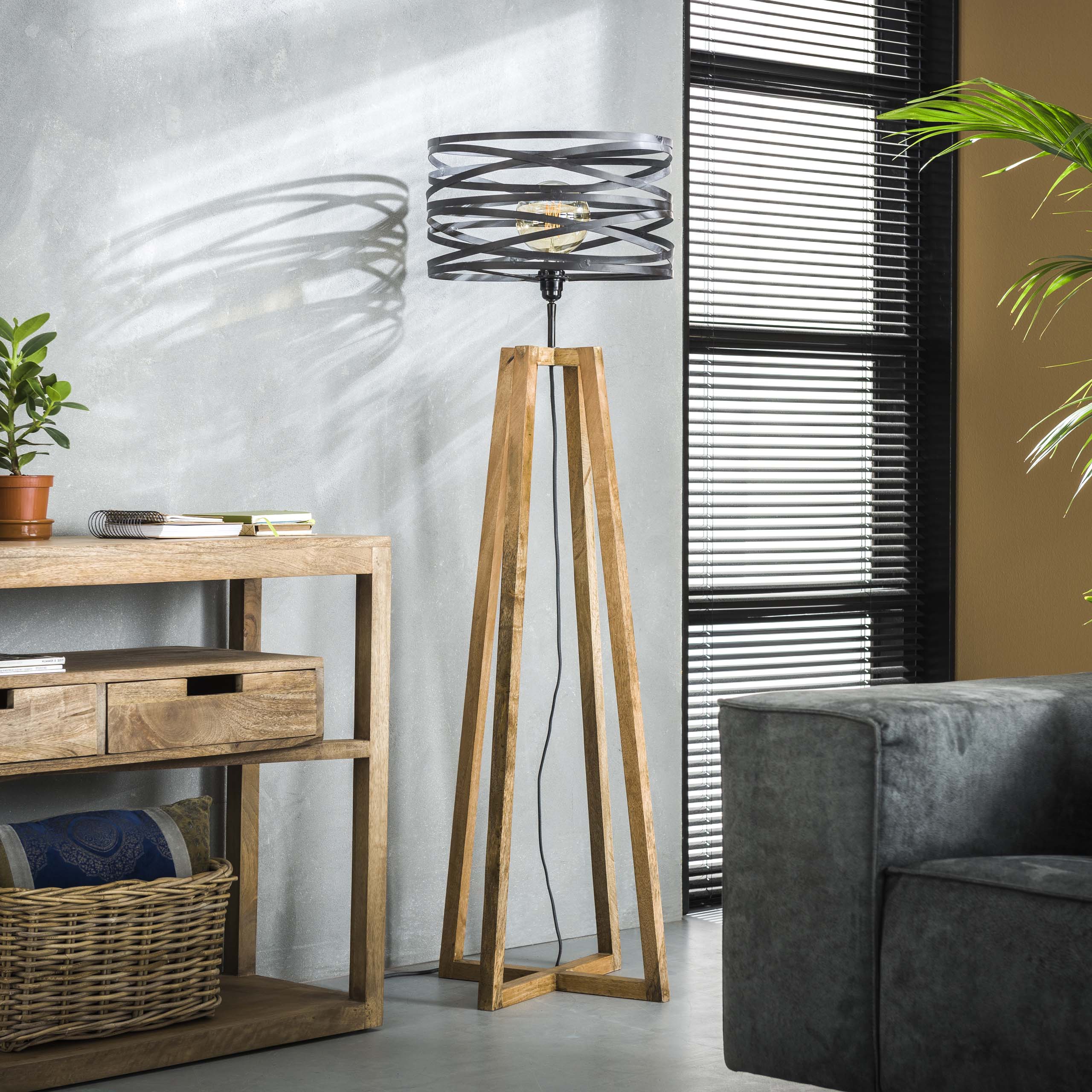 Vloerlamp Twist 1-lichts / Slate grey - Zijlstra