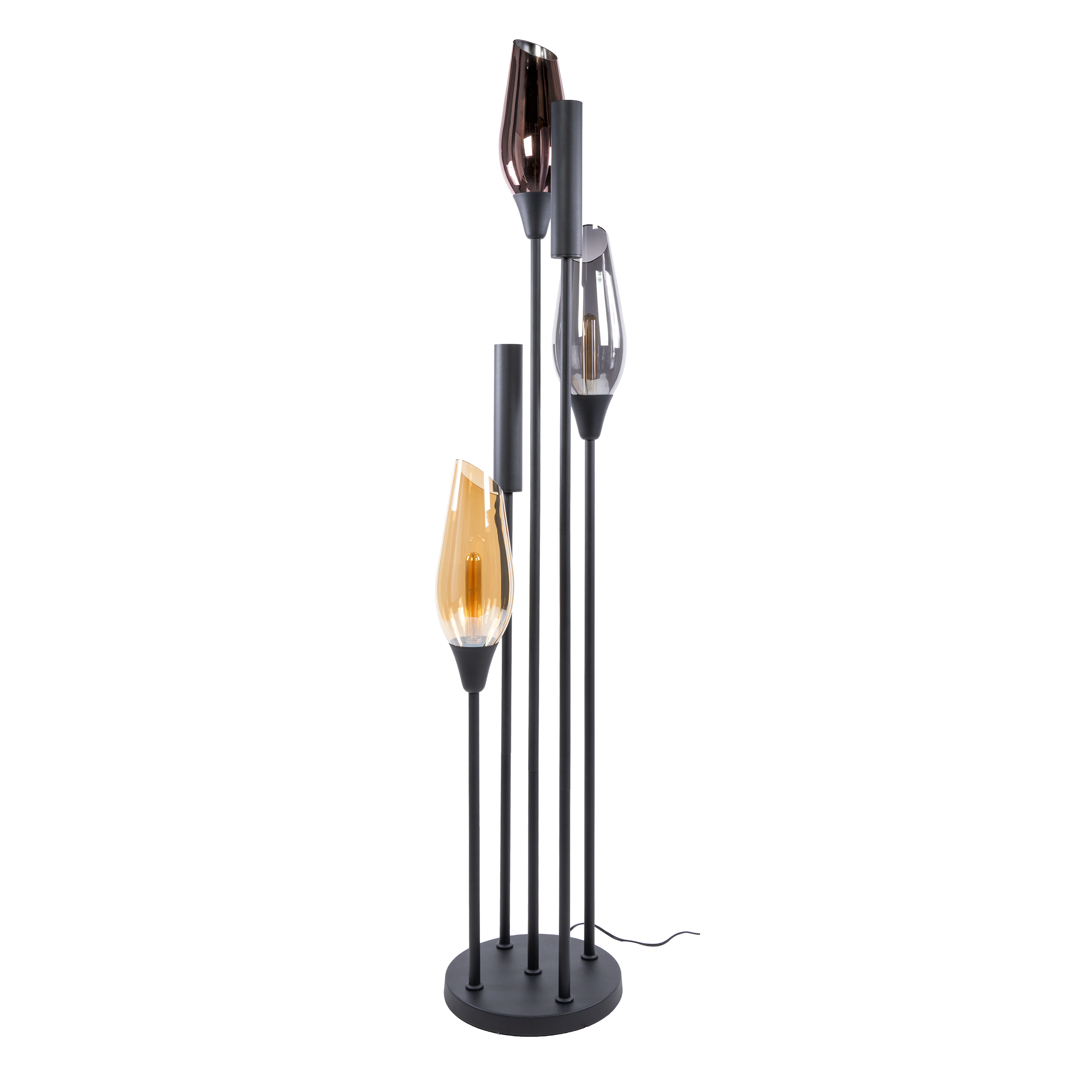 Lámpara de pie Cocoon de 5 luces / Negro - Zijlstra