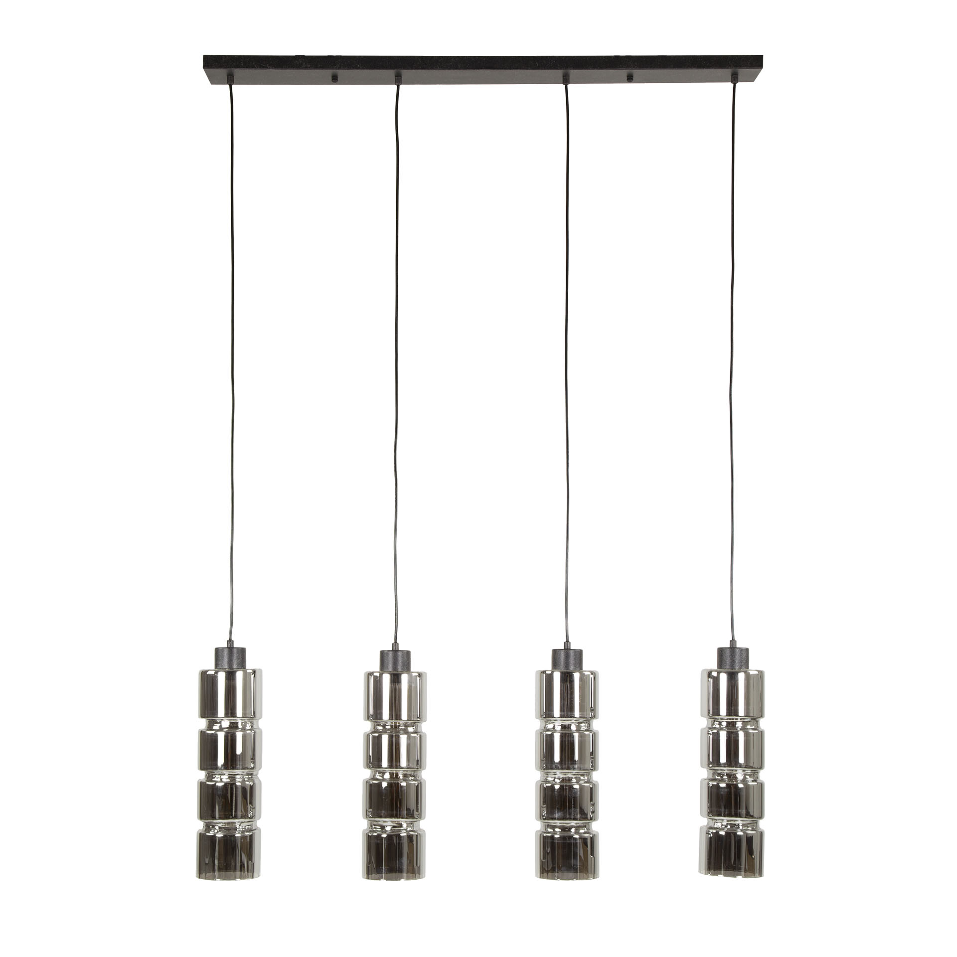 Hanglamp Cylinder Glass 4-lichts / Artic zwart - Zijlstra