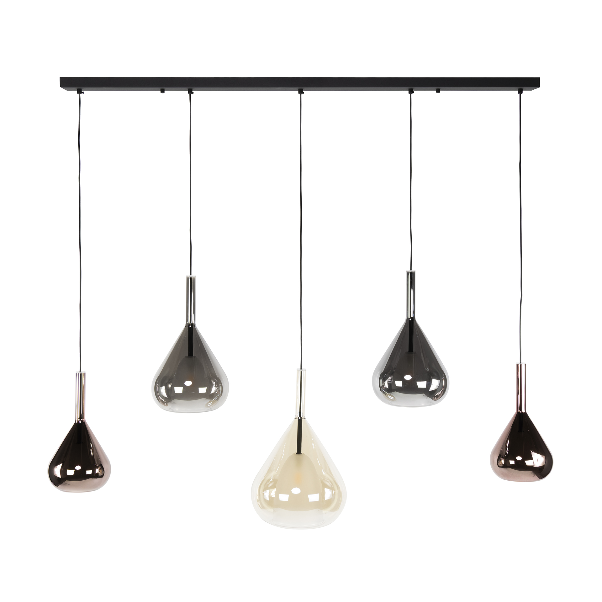 Hanglamp Wings 5-lichts / Zwart - Zijlstra
