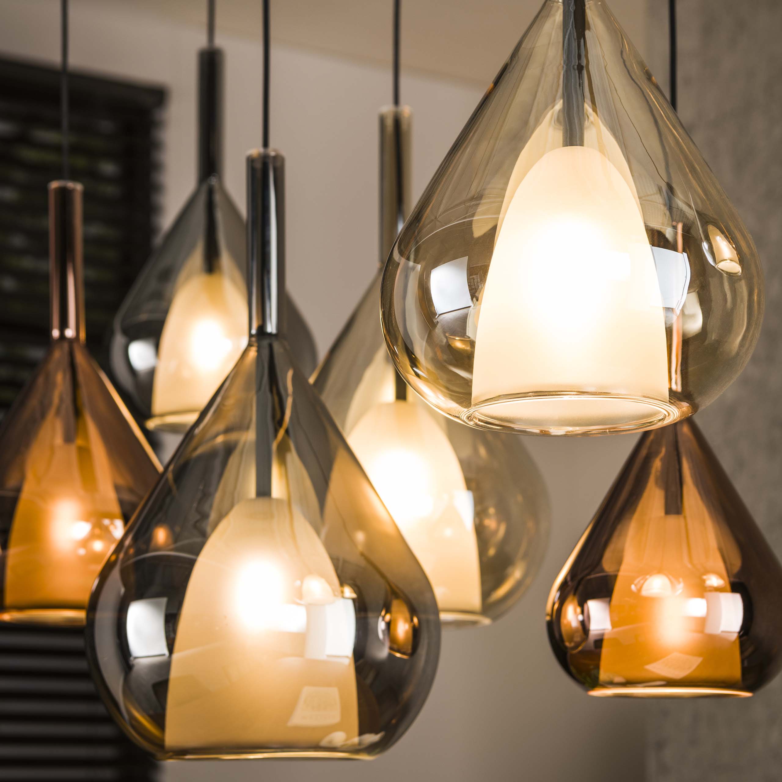 Hanglamp Wings 4+3-lichts / Zwart - Zijlstra