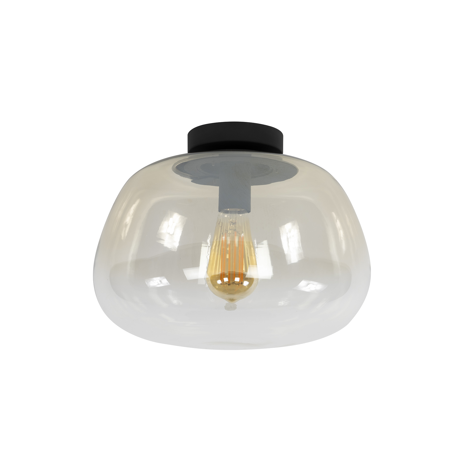 Deckenleuchte Pulse Shaded 1-flammig in Amberglas (Amber Glas) - Emmo Design