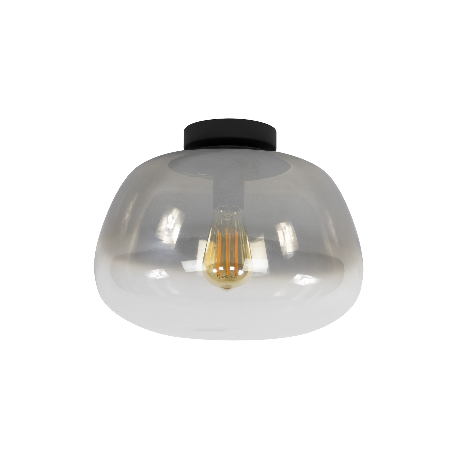 Plafondlamp Pulse Shaded 1-lichts / Smoke grey glas - Zijlstra