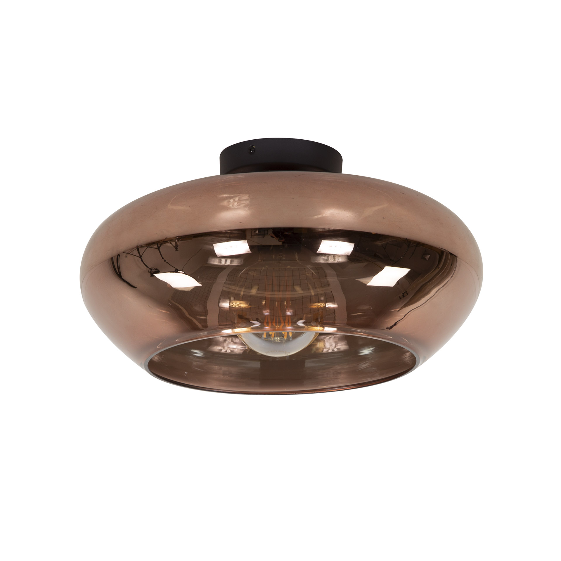 Plafondlamp Elevate 1-lichts / Koper glas - Zijlstra