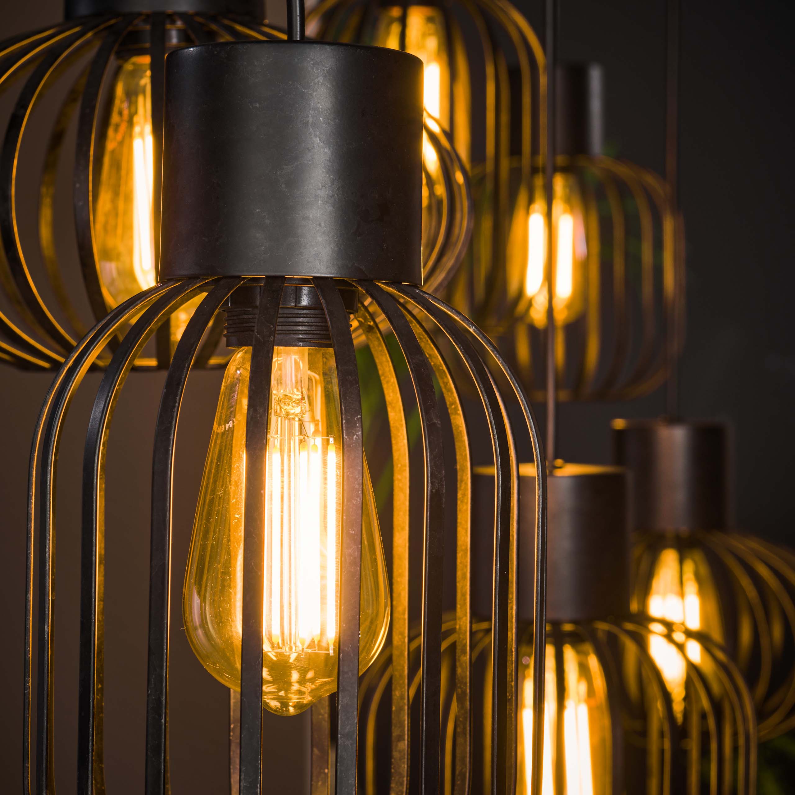 Hanglamp Mix Metal 3+3-lichts / Charcoal - Zijlstra