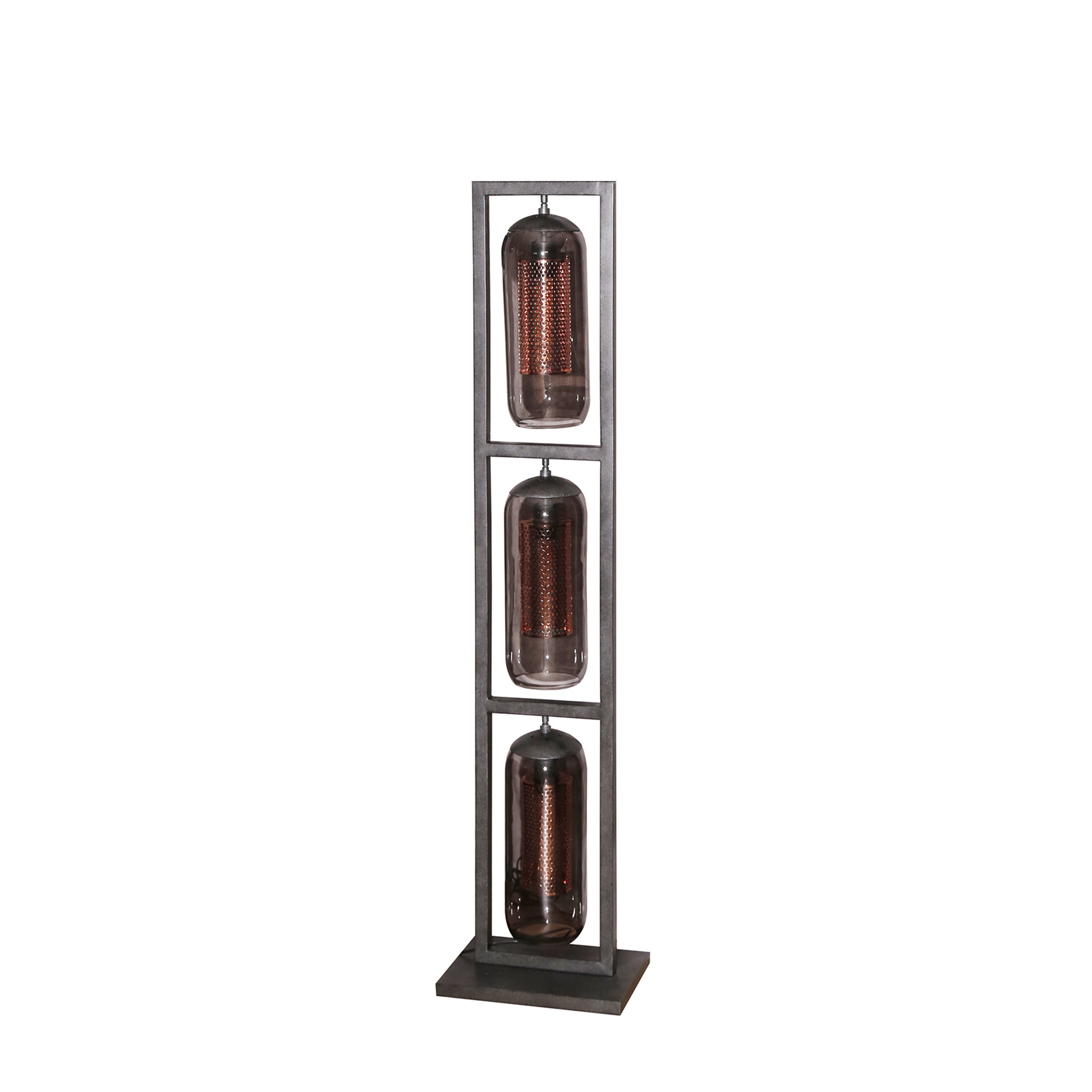Floor Lamp Smoke Mesh 3-light / Arctic Black - Zijlstra