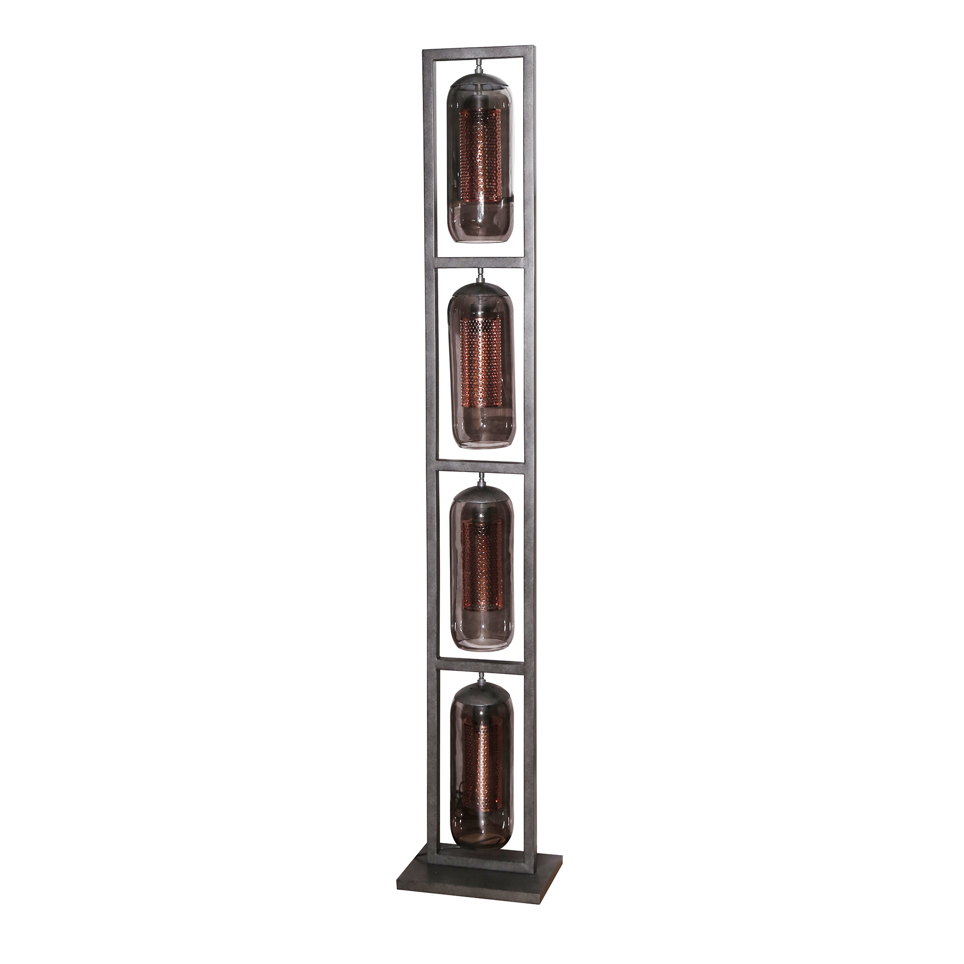 Floor Lamp Smoke Mesh 4-light / Arctic Black - Zijlstra