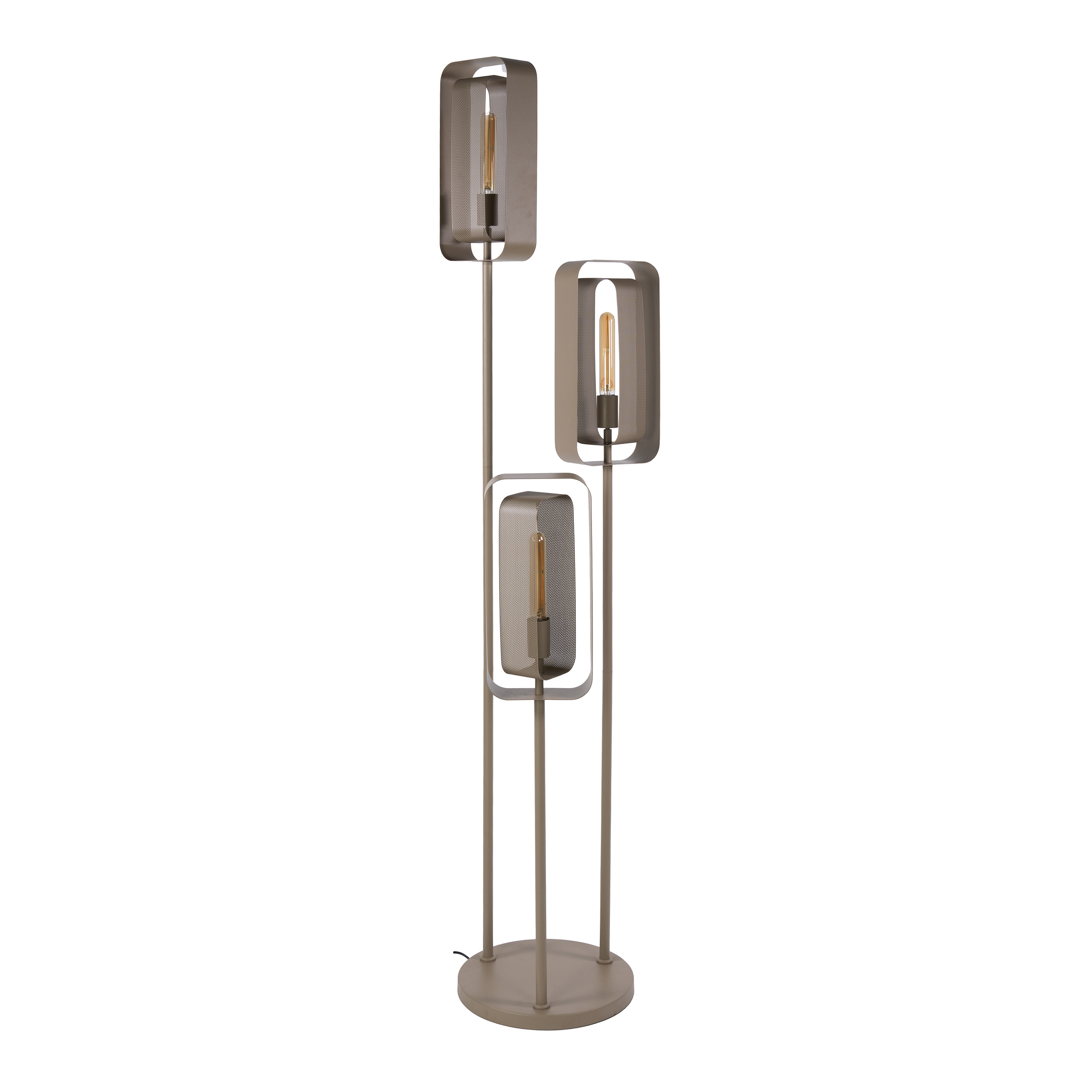 Floor Lamp Mesh Rotate tiered 3-light / Beige - Zijlstra