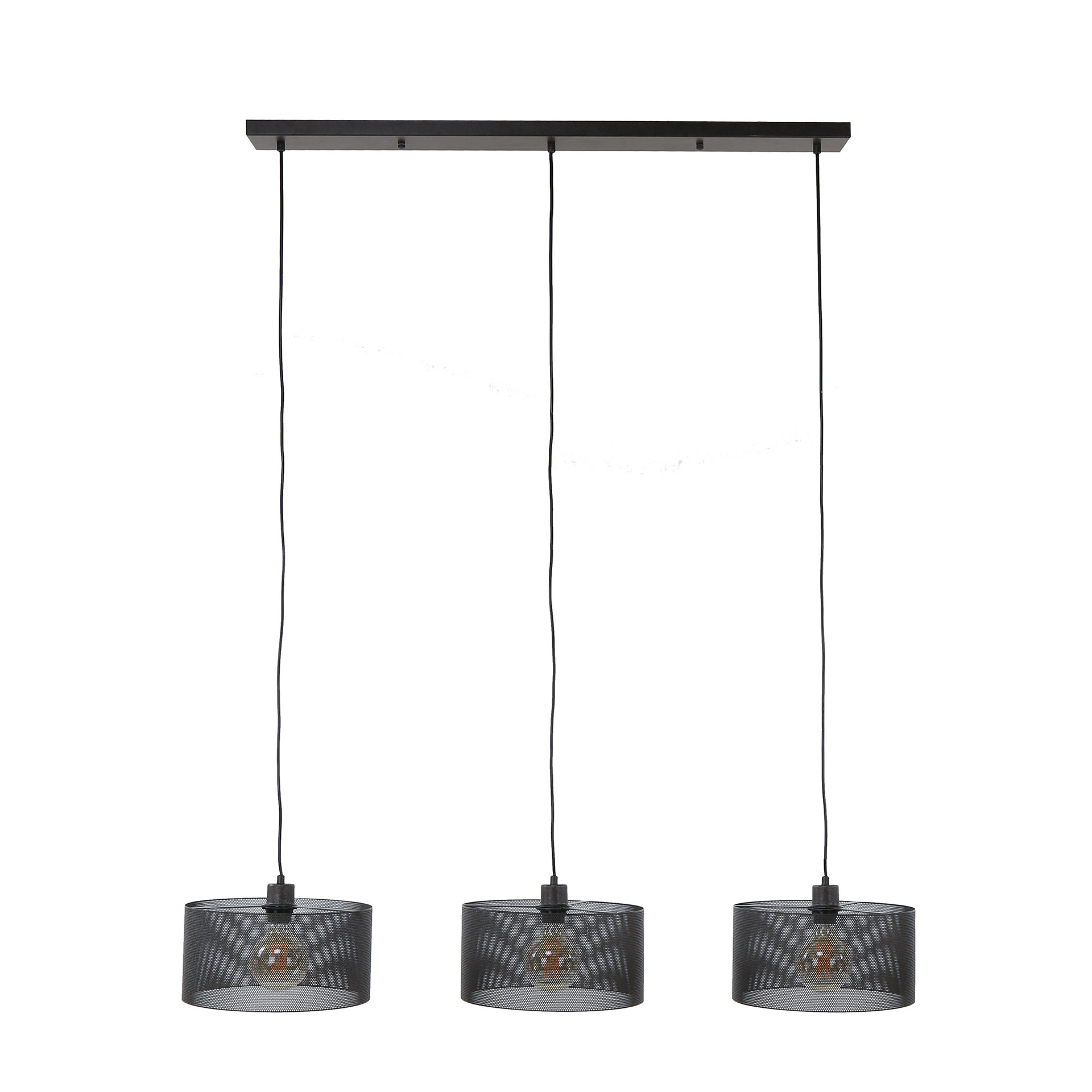 Pendelleuchte Mesh Round 3-flammig in Artic Schwarz - Emmo Design