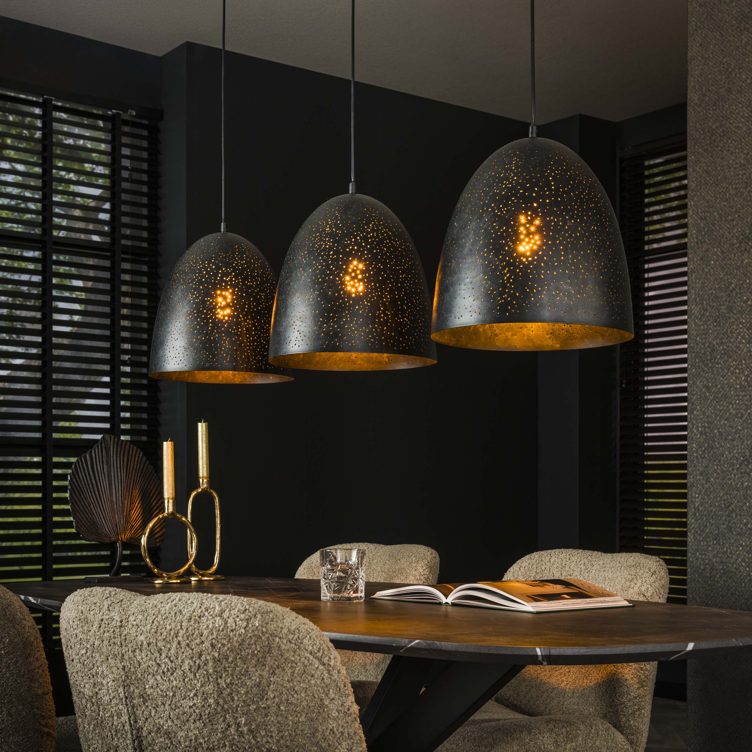 Hanglamp Kosmos 3-lichts / Charcoal - Zijlstra