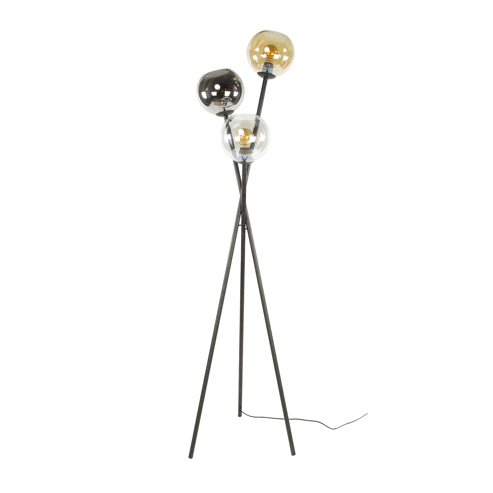 Stehleuchte Multi Globe 3-flammig in Artic Schwarz - Emmo Design