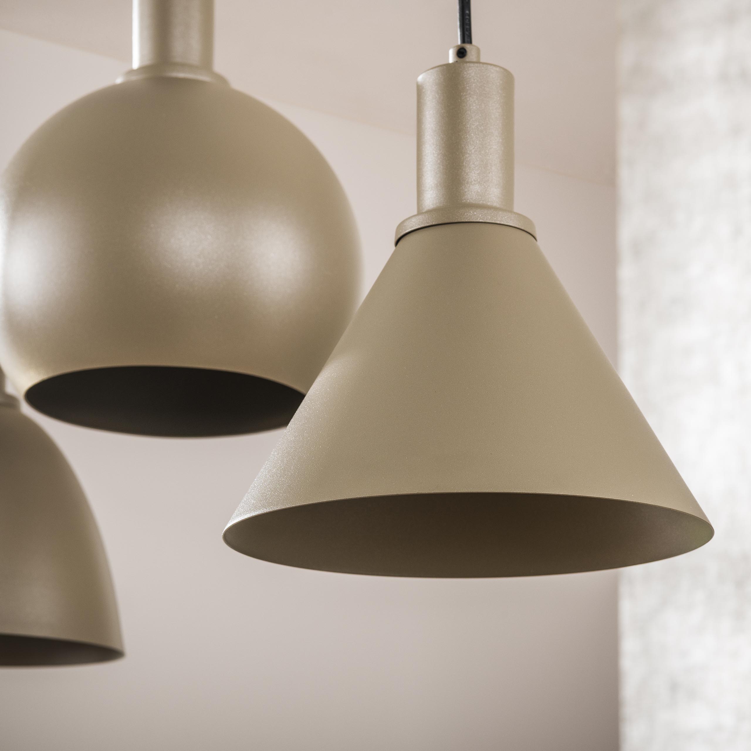 Hanglamp Metallo 5-lichts / Beige - Zijlstra