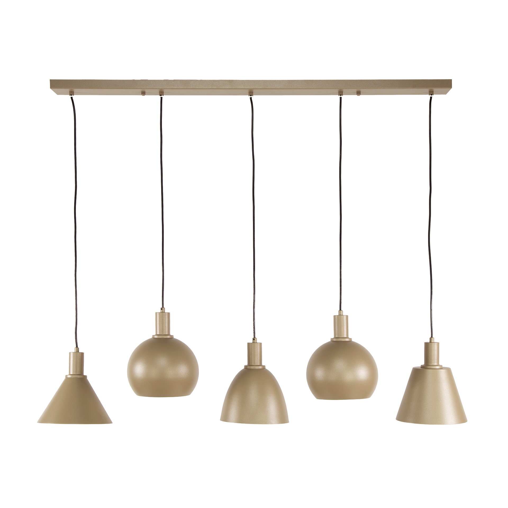 Hanglamp Metallo 5-lichts / Beige - Zijlstra