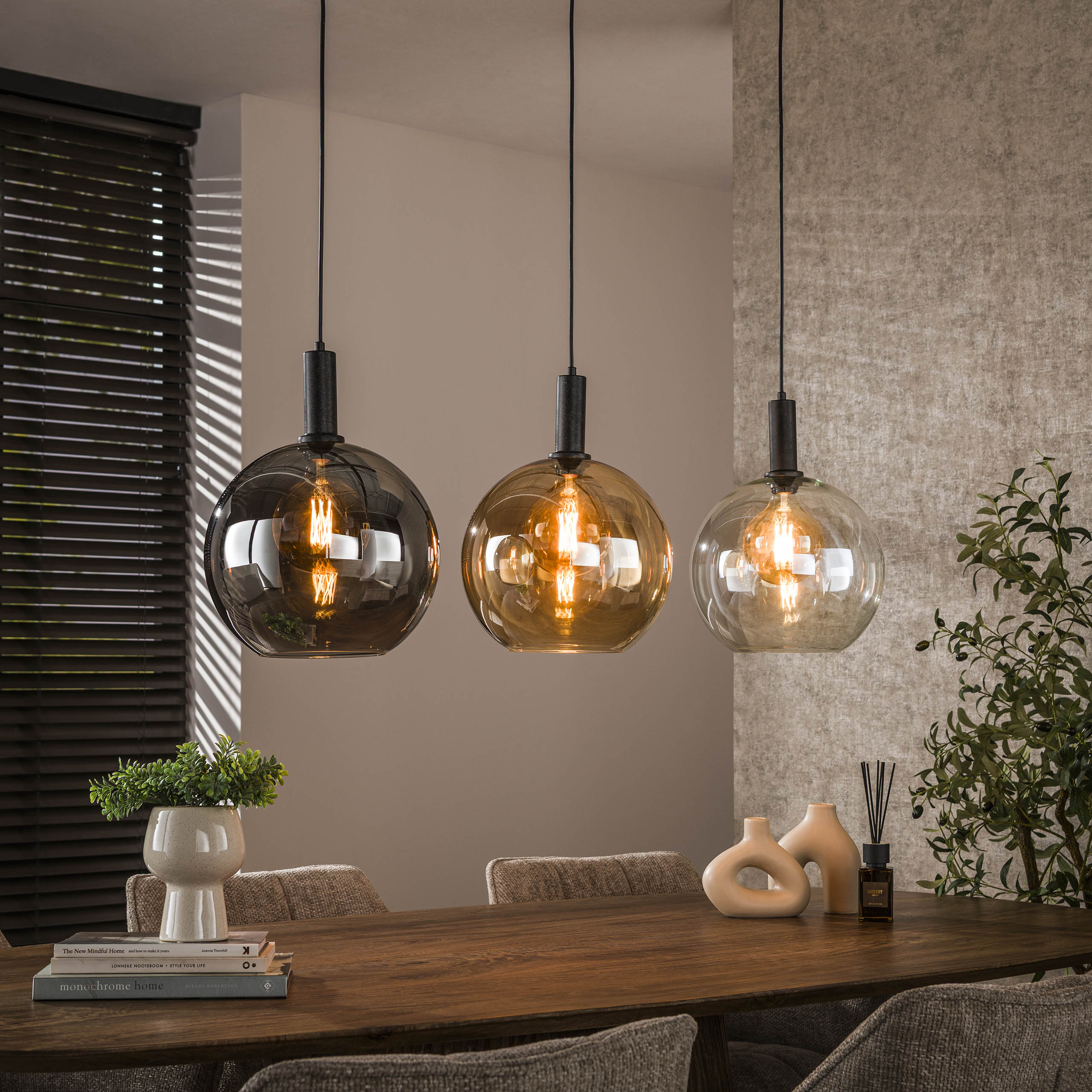 Hängeleuchte Sfera Tricolore 3-flammig / Artic Schwarz - Zijlstra